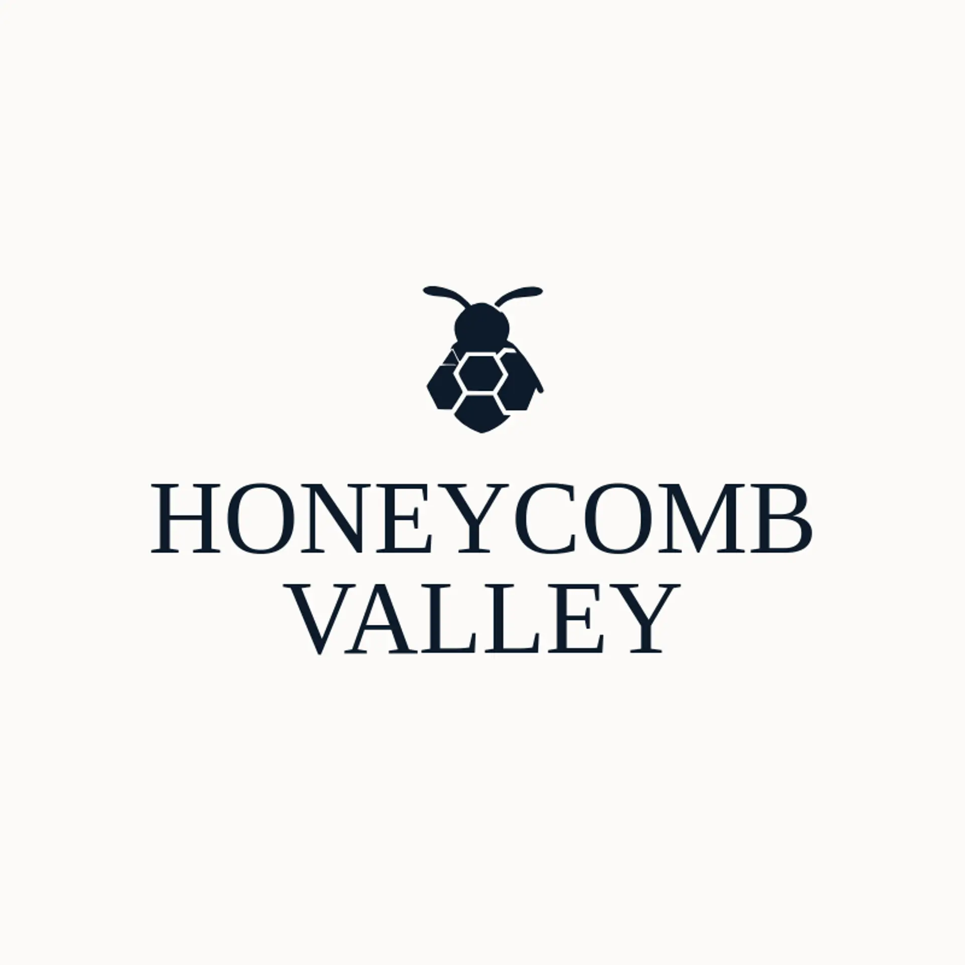 Honeycomb Valley logo for honey bee
