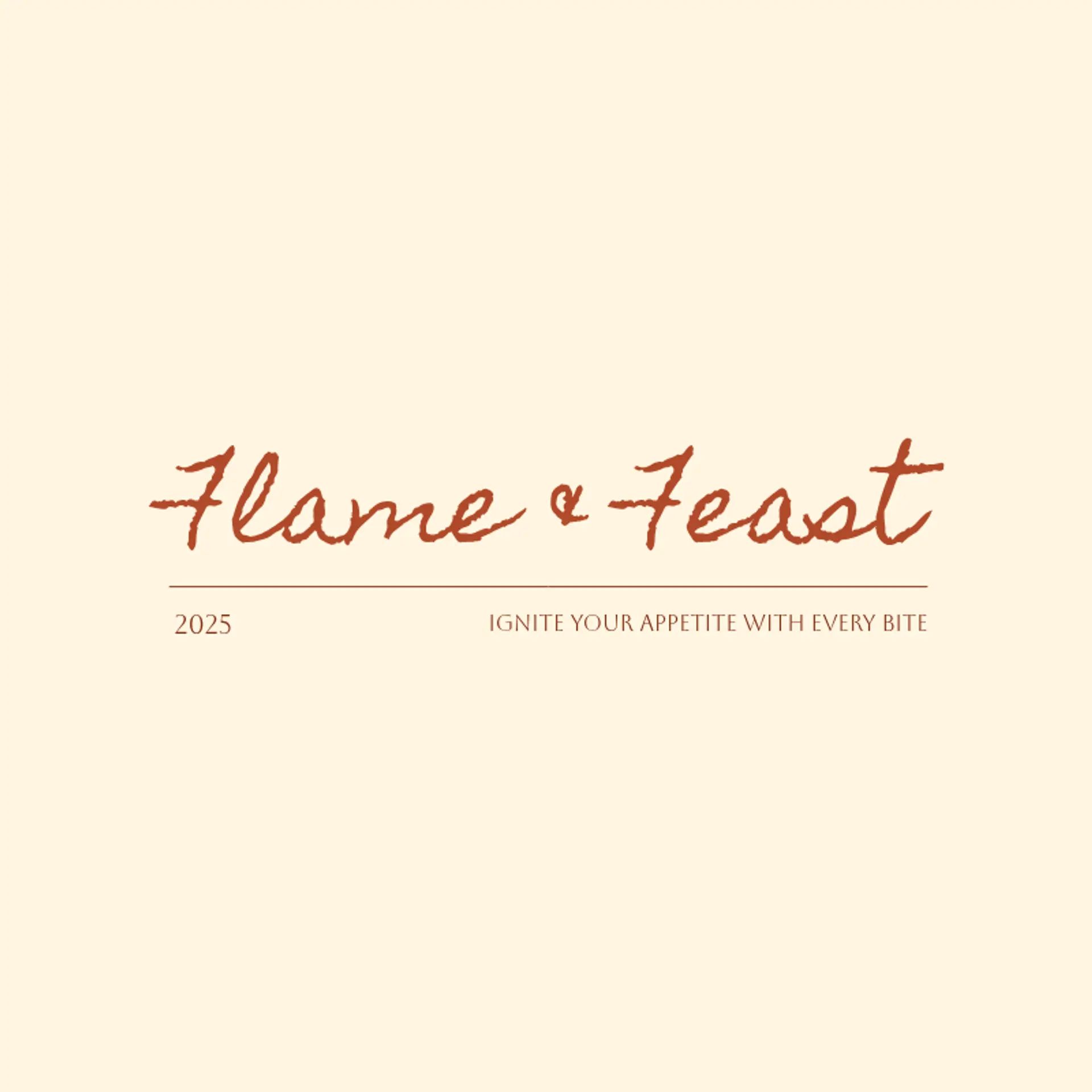 Flame & Feast logo for bbq restaurant