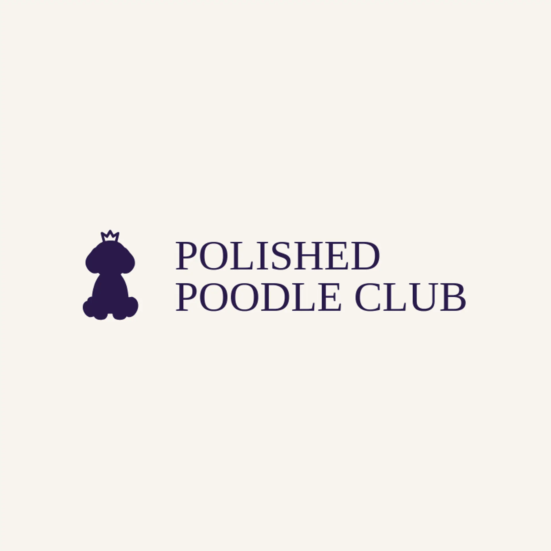 Polished Poodle Club logo for dog grooming