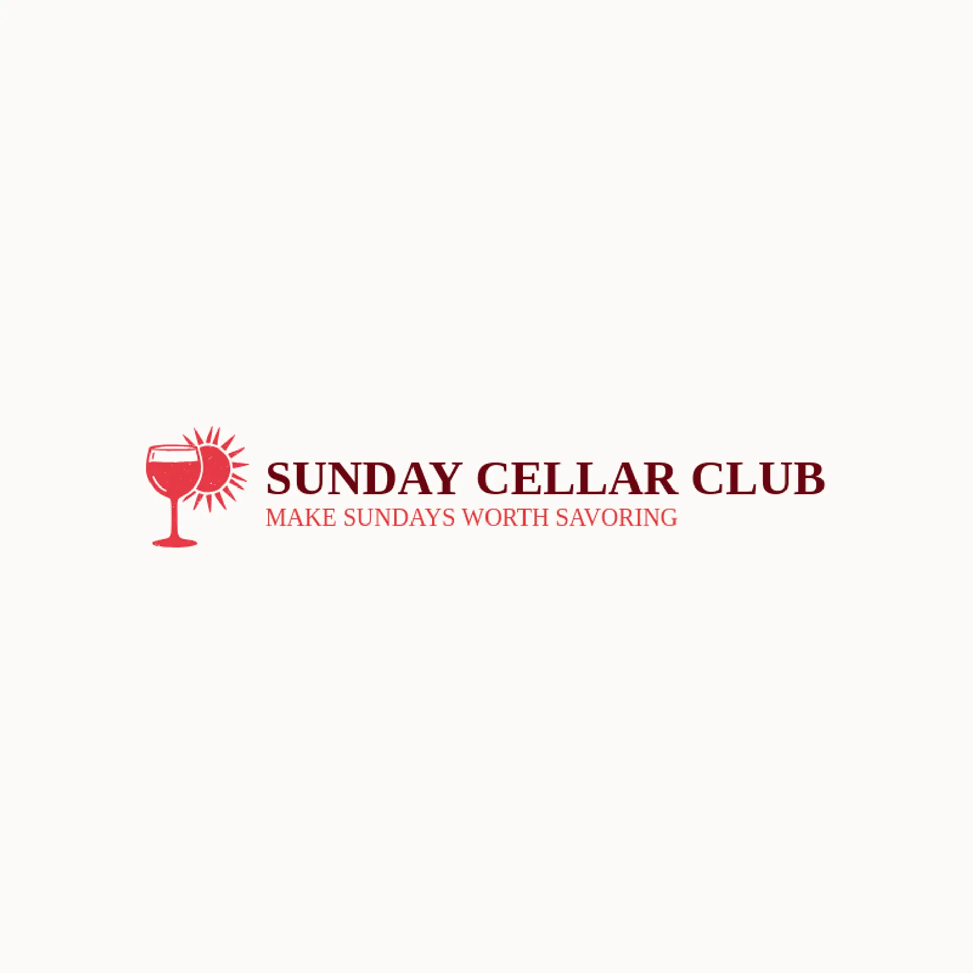 Sunday Cellar Club logo for wine glass