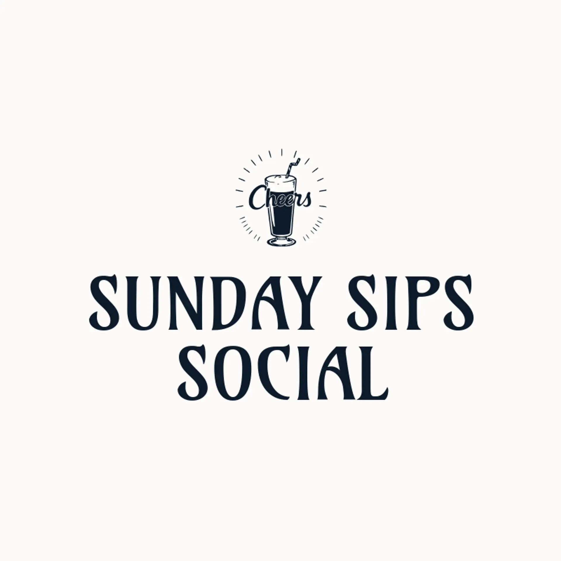 Sunday Sips Social logo for cheers