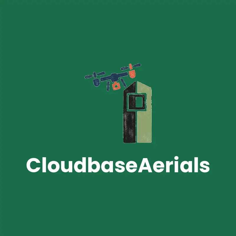 Linocut drone building inspection logo for CloudbaseAerials