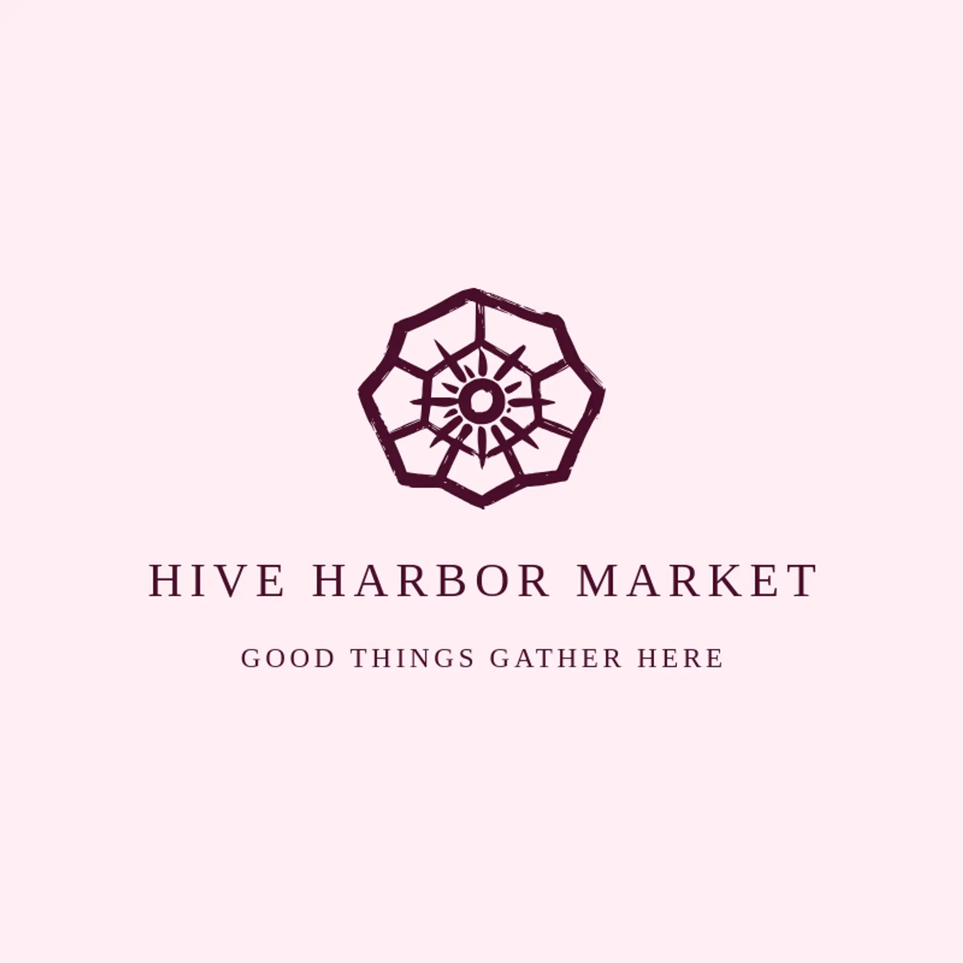 Hive Harbor Market logo for honeycomb