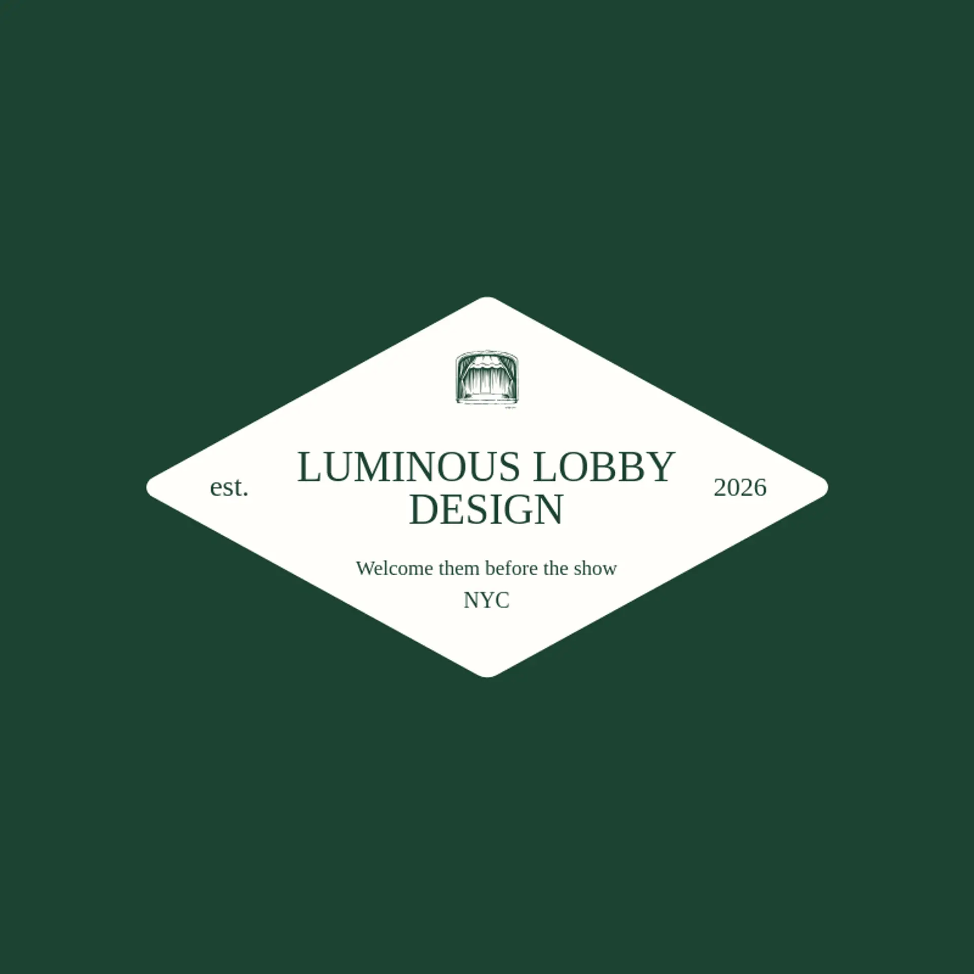 Luminous Lobby Design logo for broadway