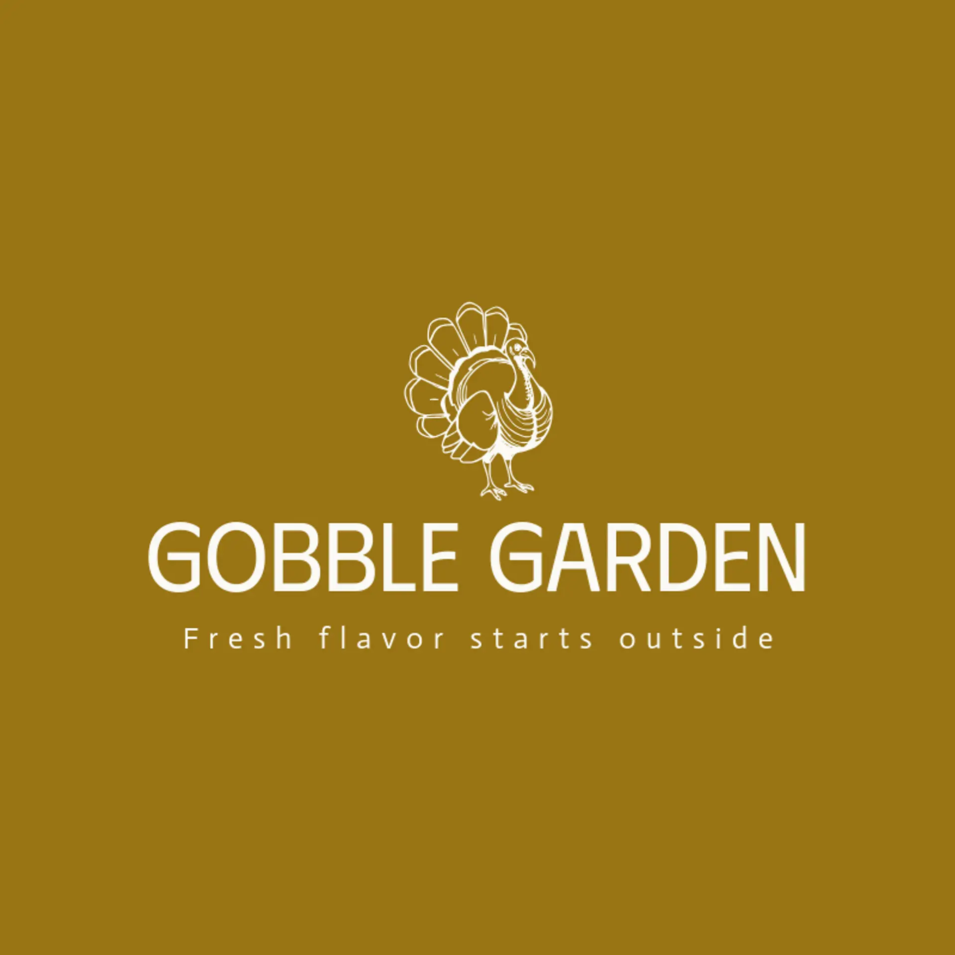Gobble Garden logo for turkey