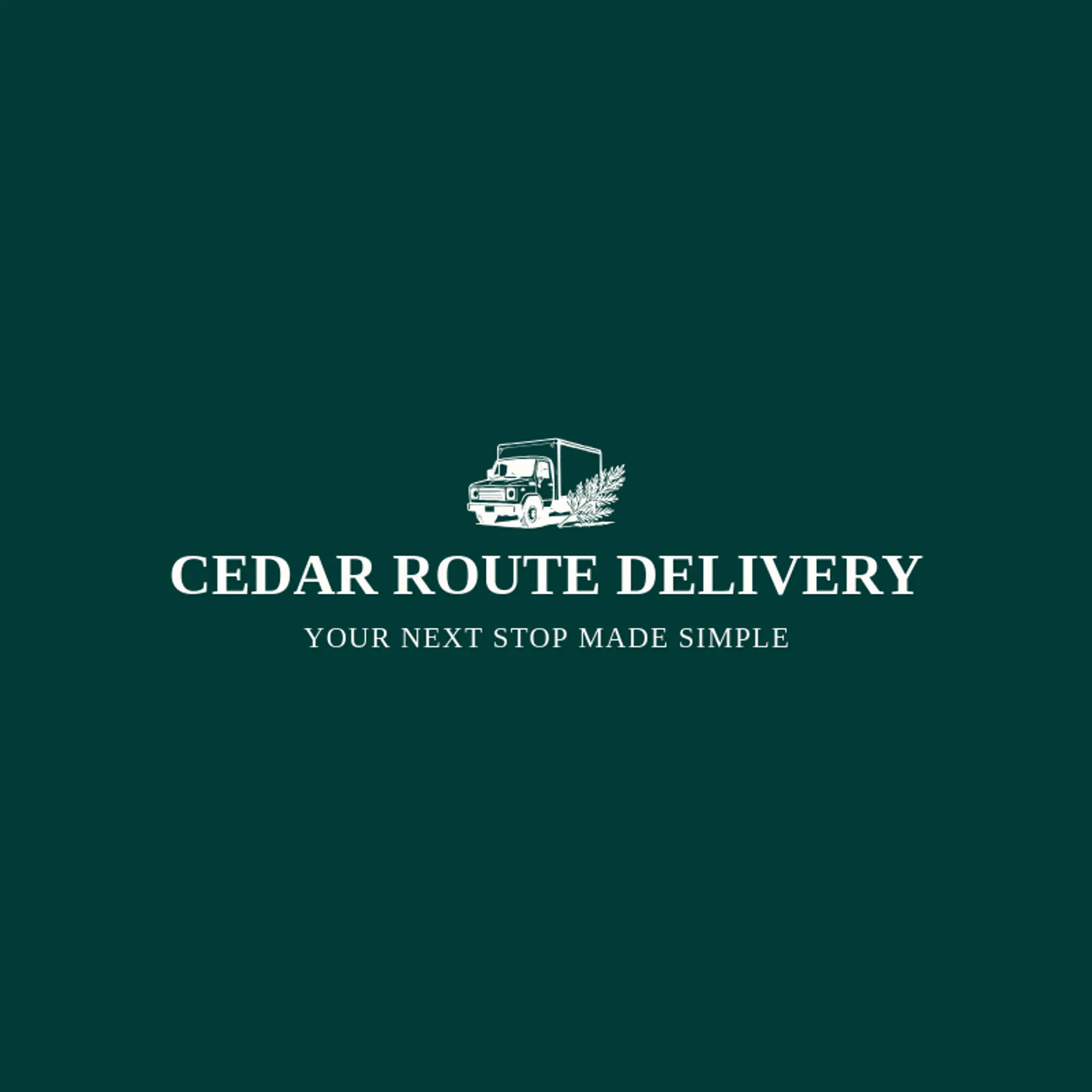 Cedar Route Delivery logo for box truck