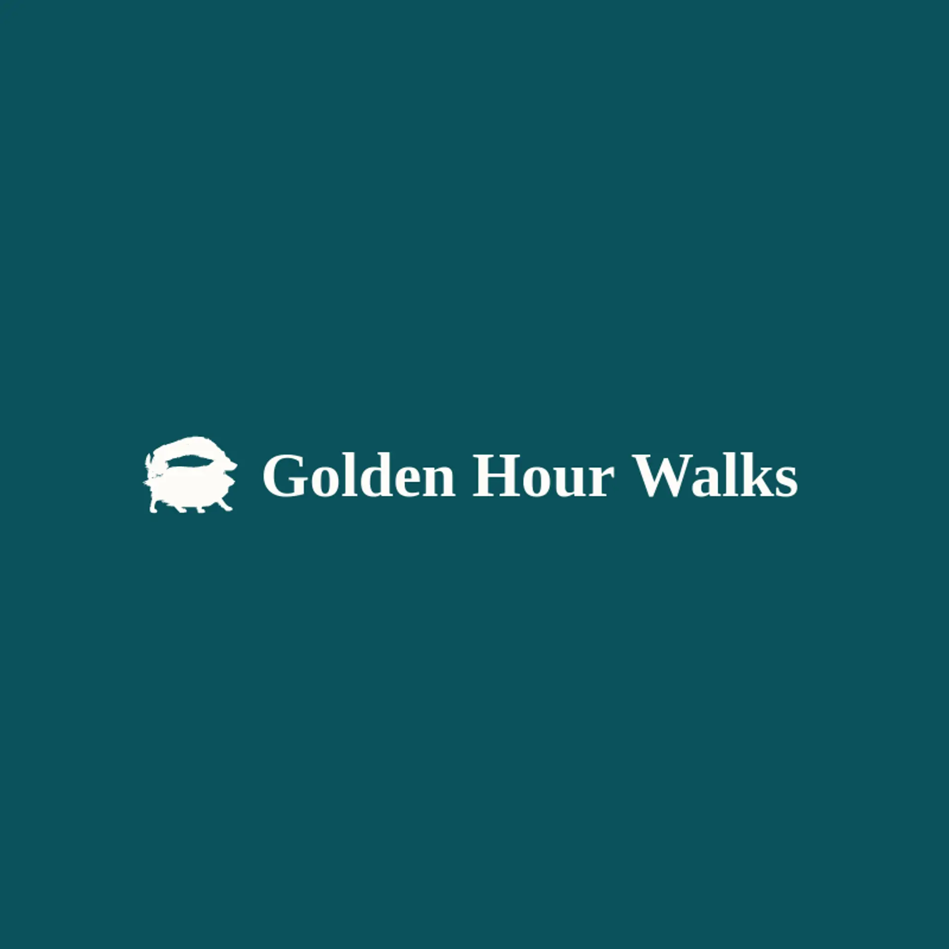 Golden Hour Walks logo for dog walking