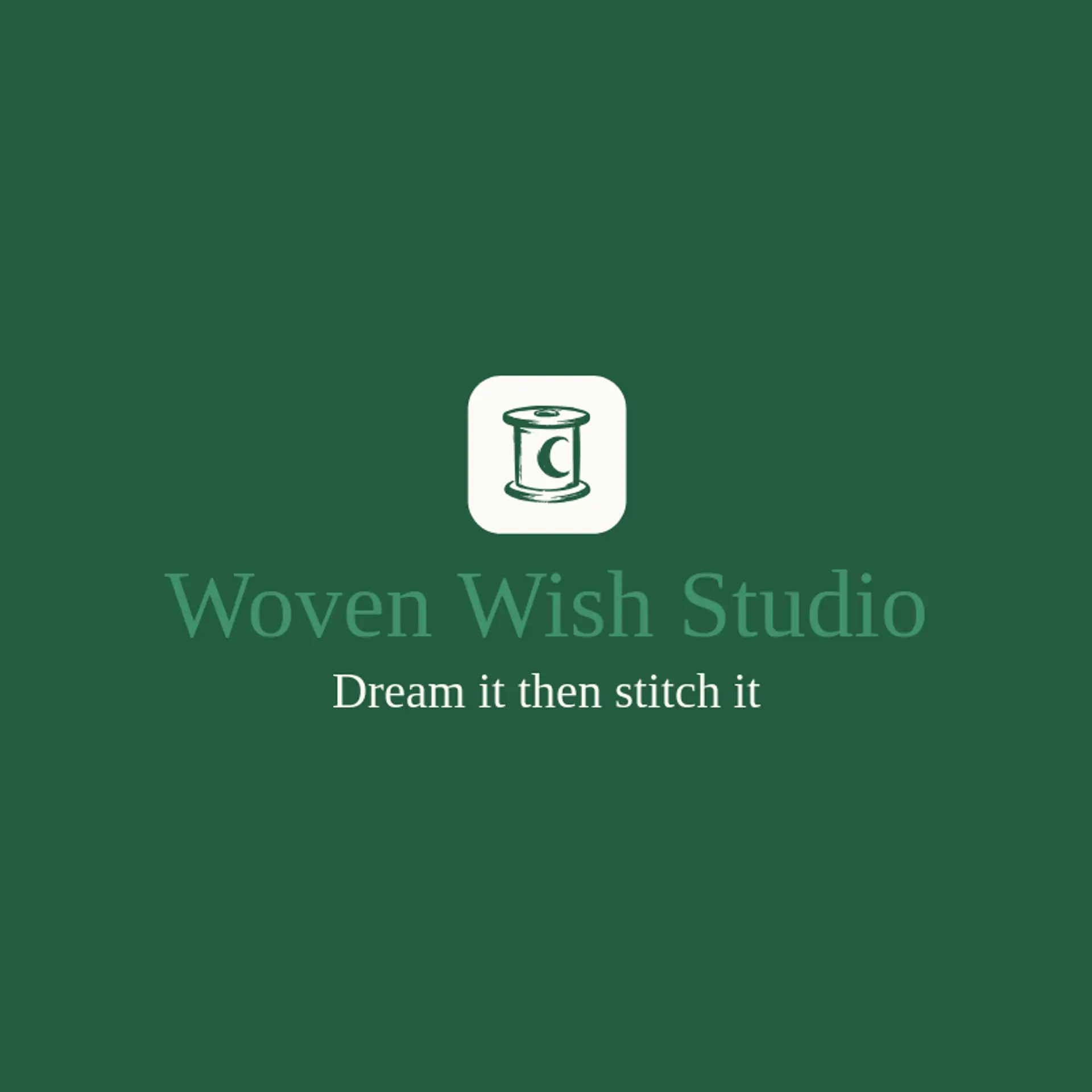 Woven Wish Studio logo for sewing