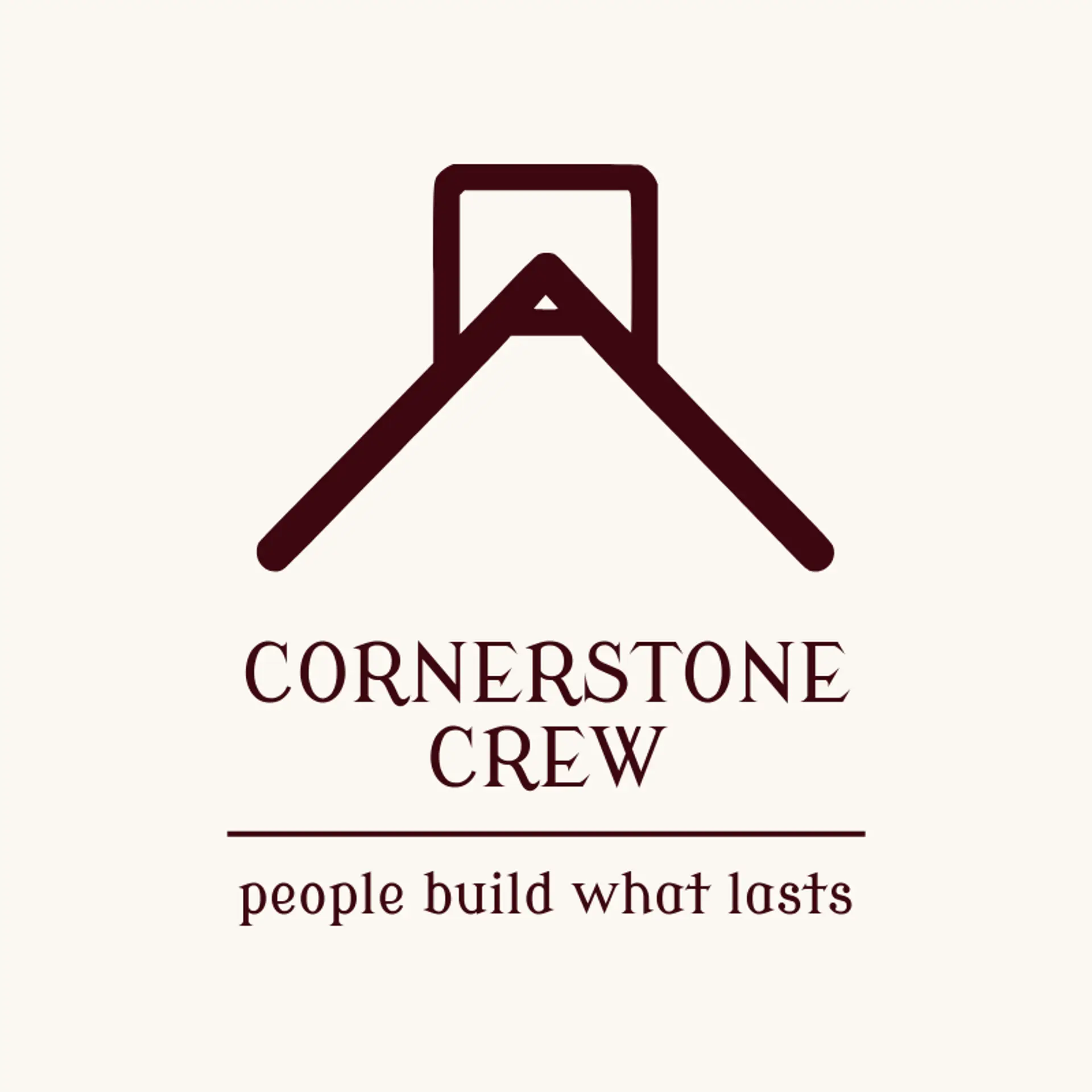 Cornerstone Crew logo for construction company