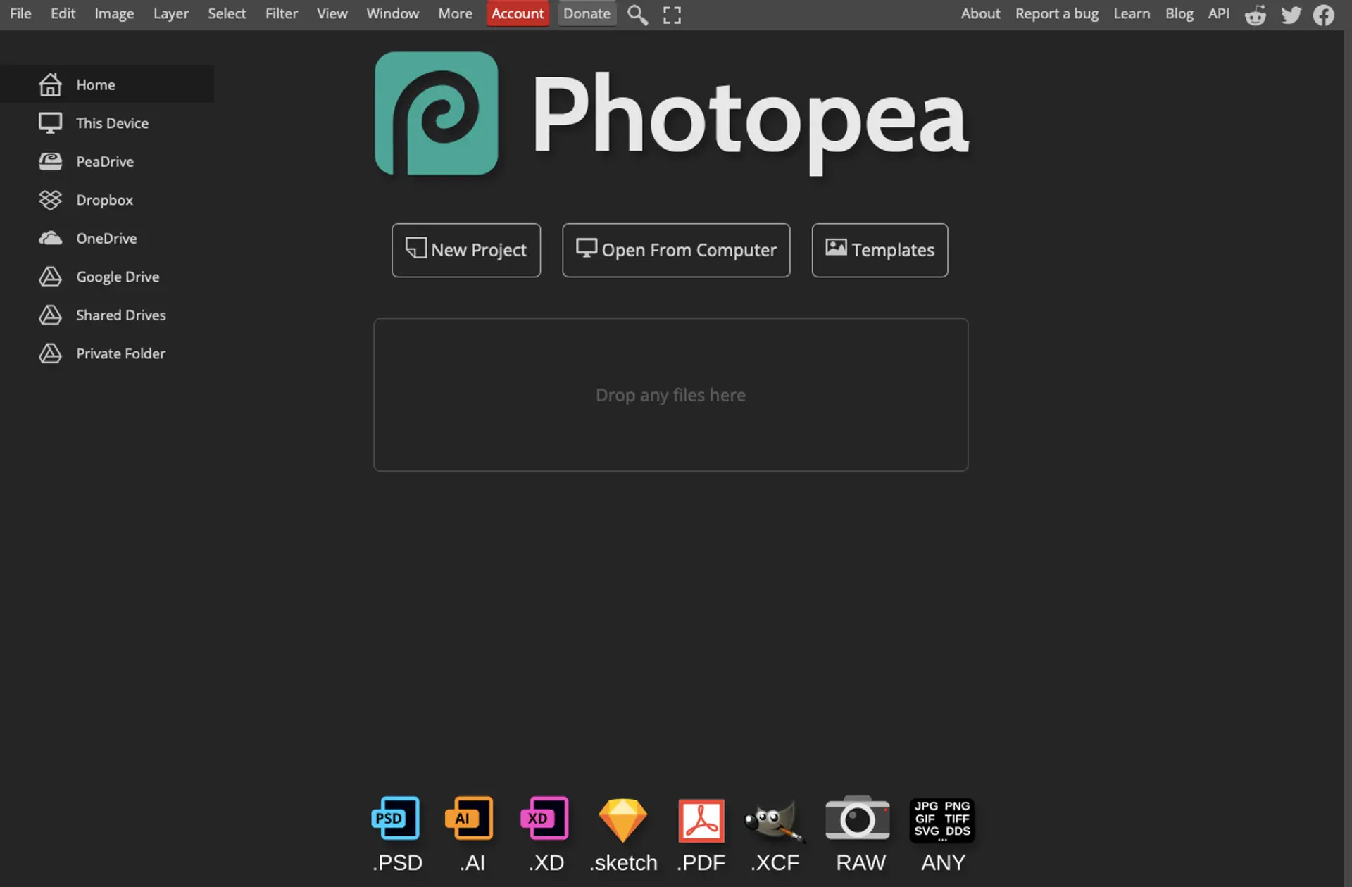 Photpea editor