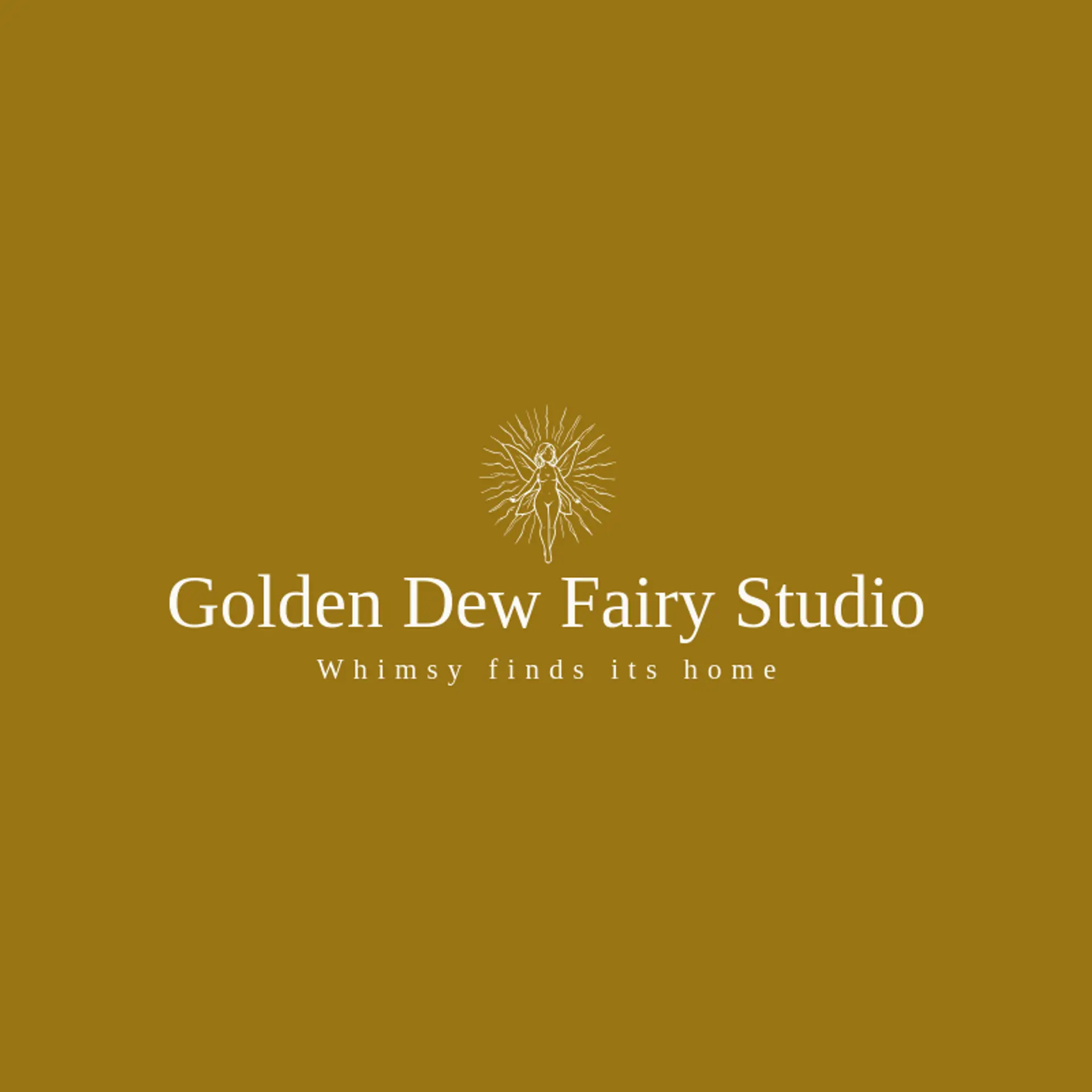 Golden Dew Fairy Studio logo for fairy