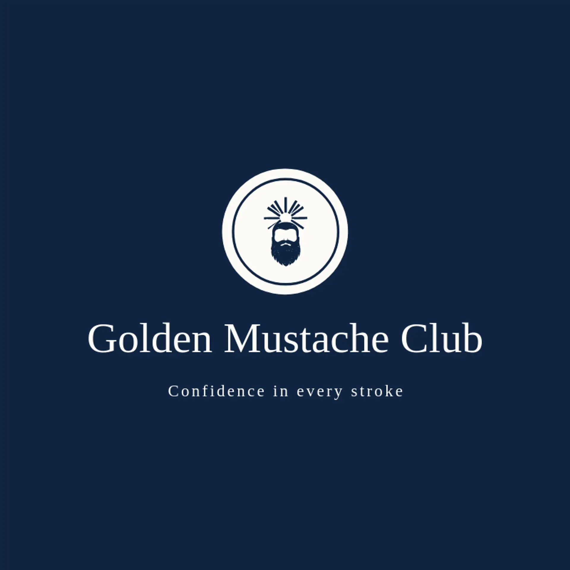 Golden Mustache Club logo for beard