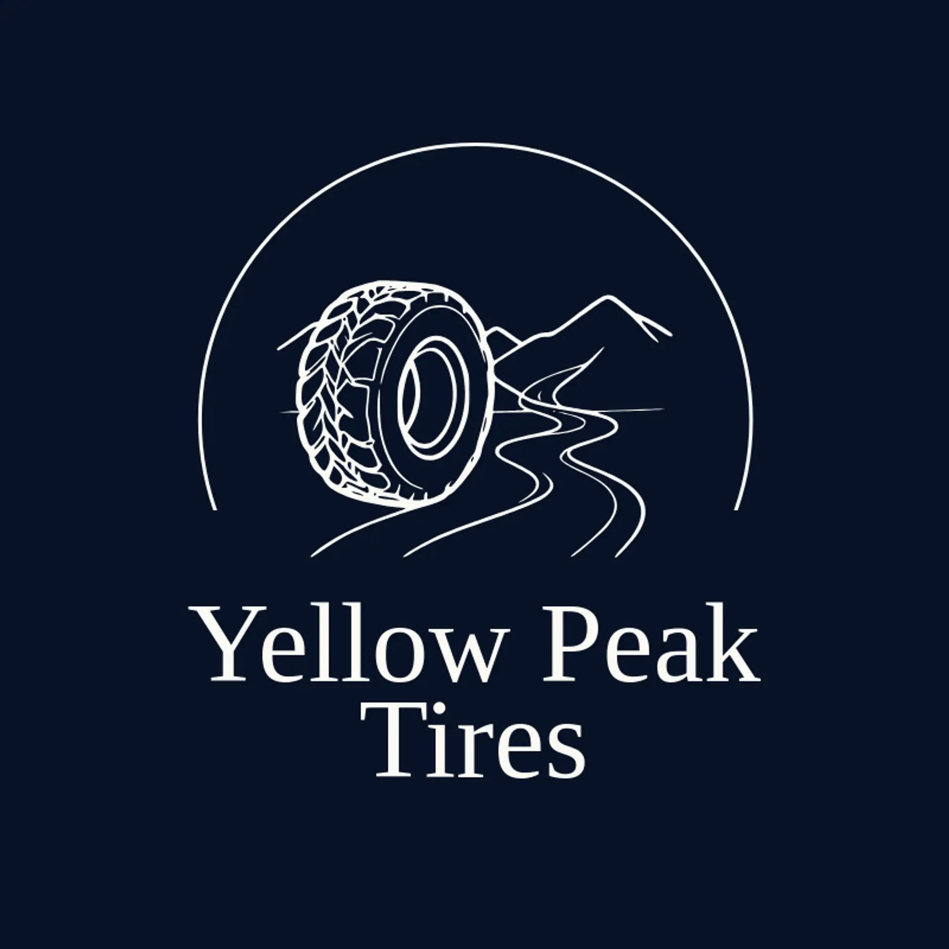 Yellow Peak Tires logo for tire