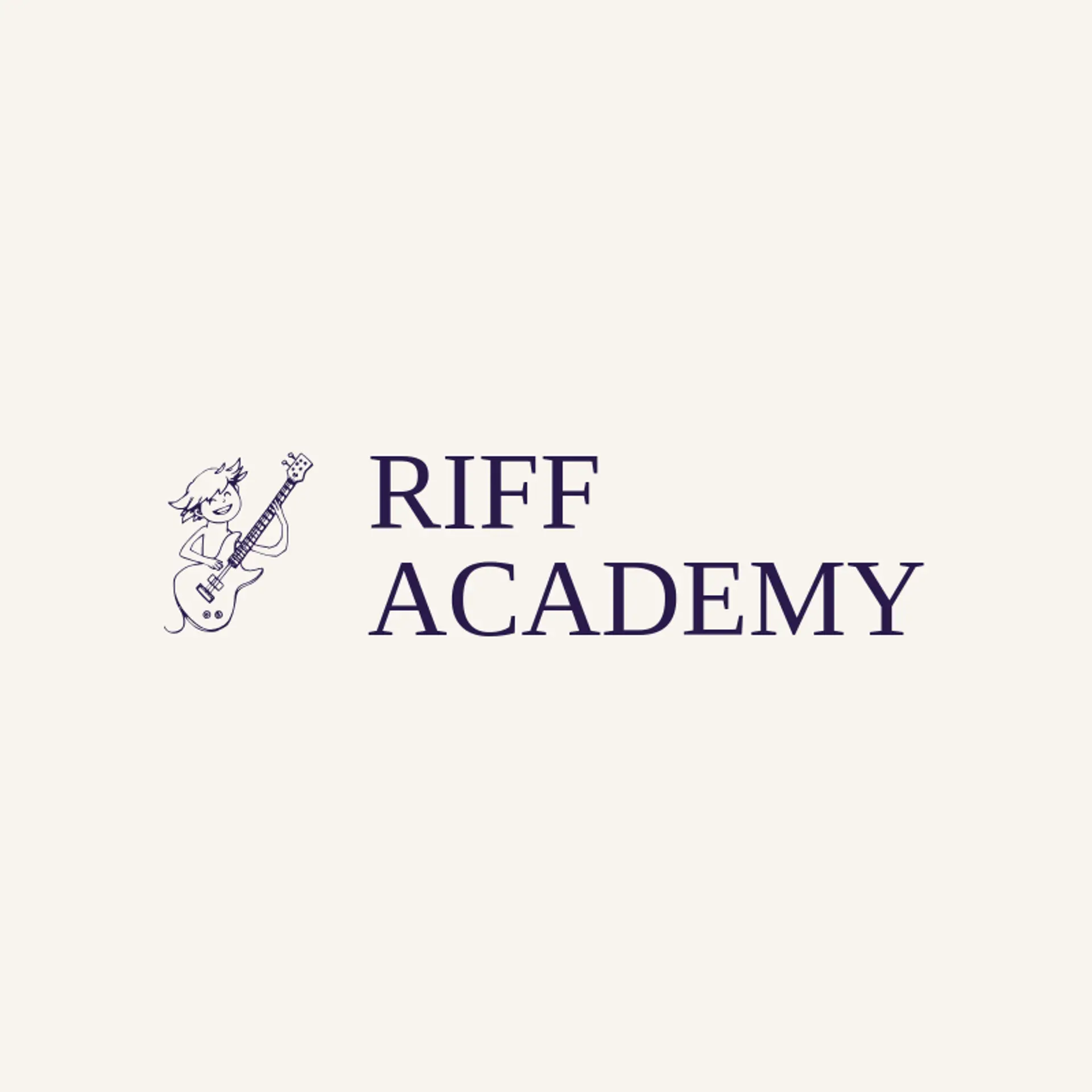 Riff Academy logo for rockstar