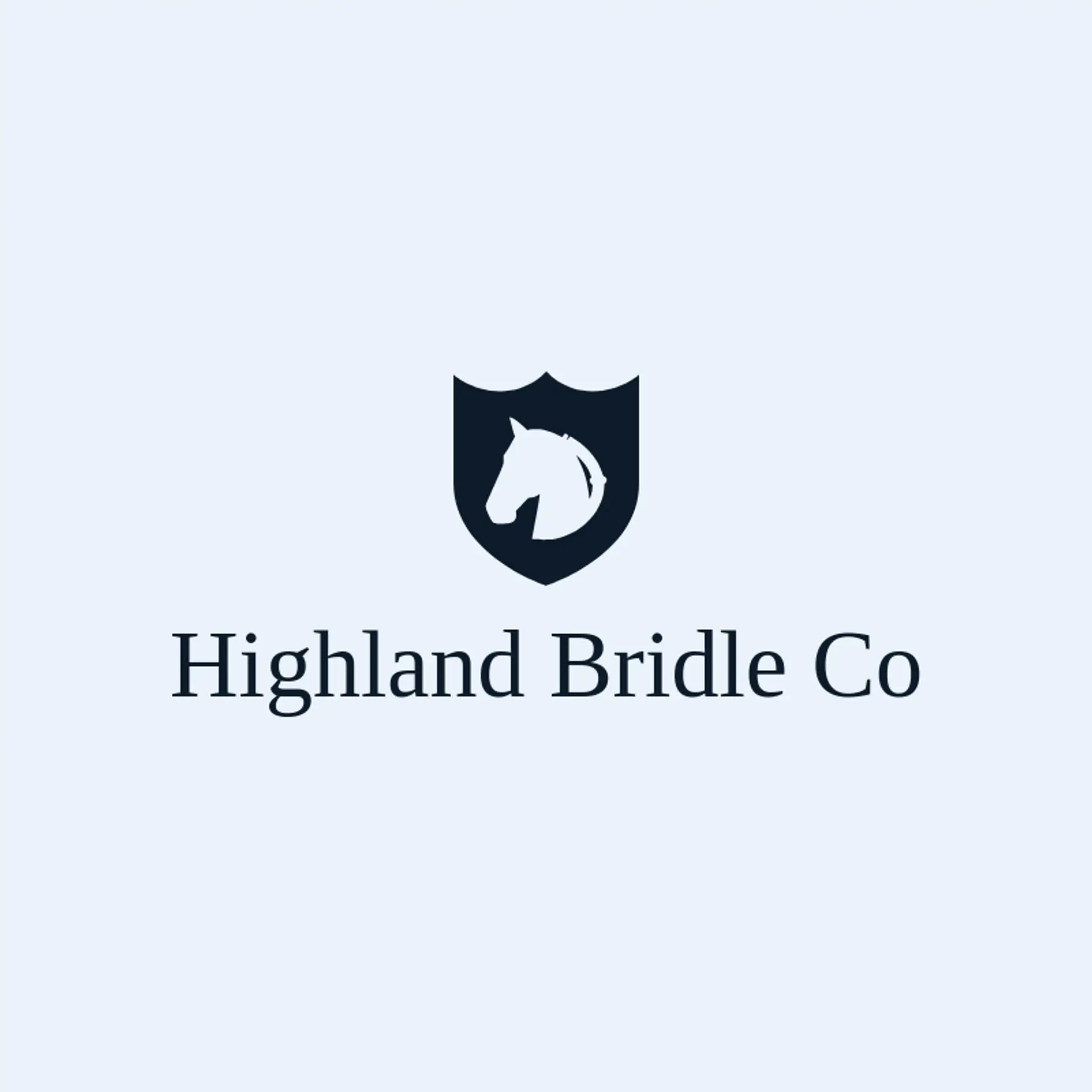 Highland Bridle Co logo for horse head