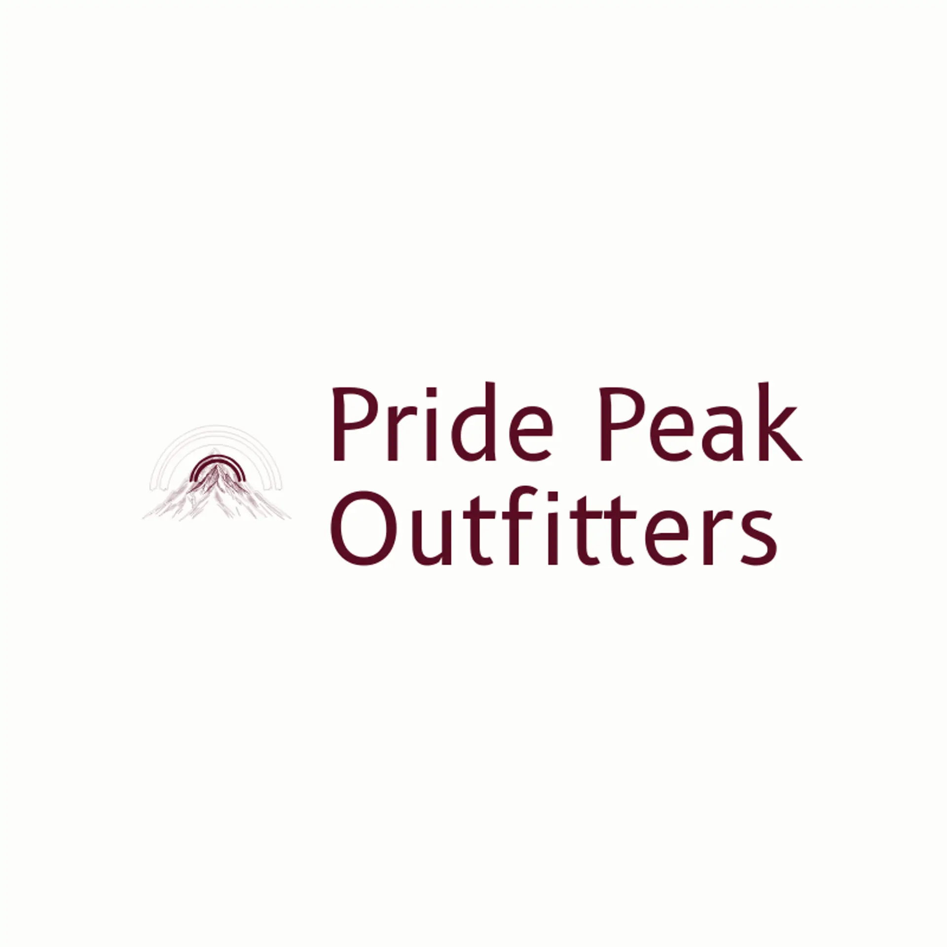 Pride Peak Outfitters logo for pride