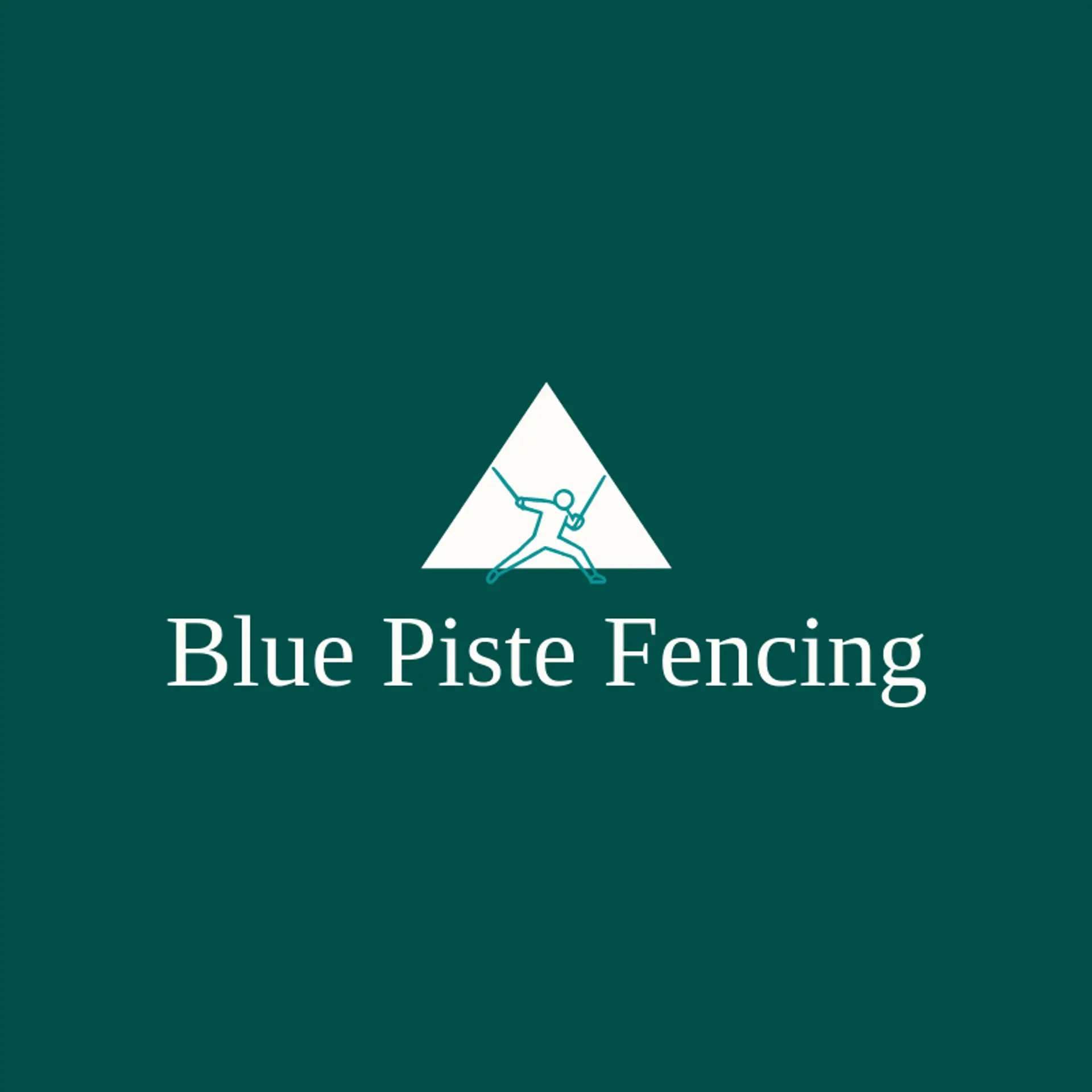 Blue Piste Fencing logo for fencing