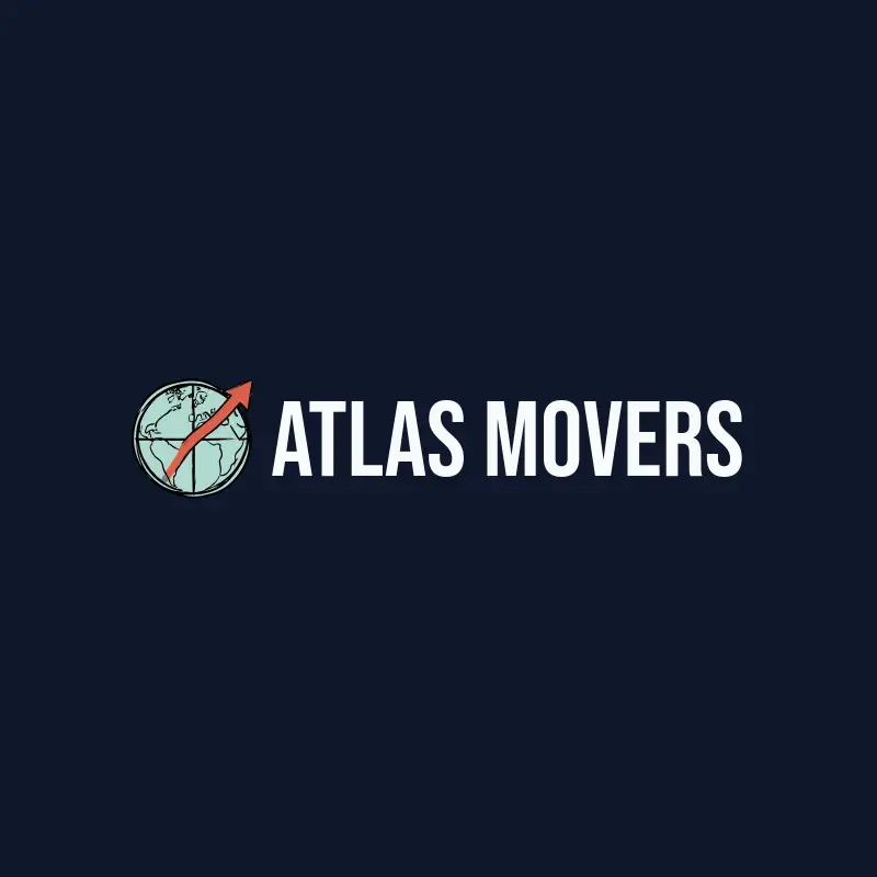 The moving company name Atlas Movers as a branded logo with a color icon