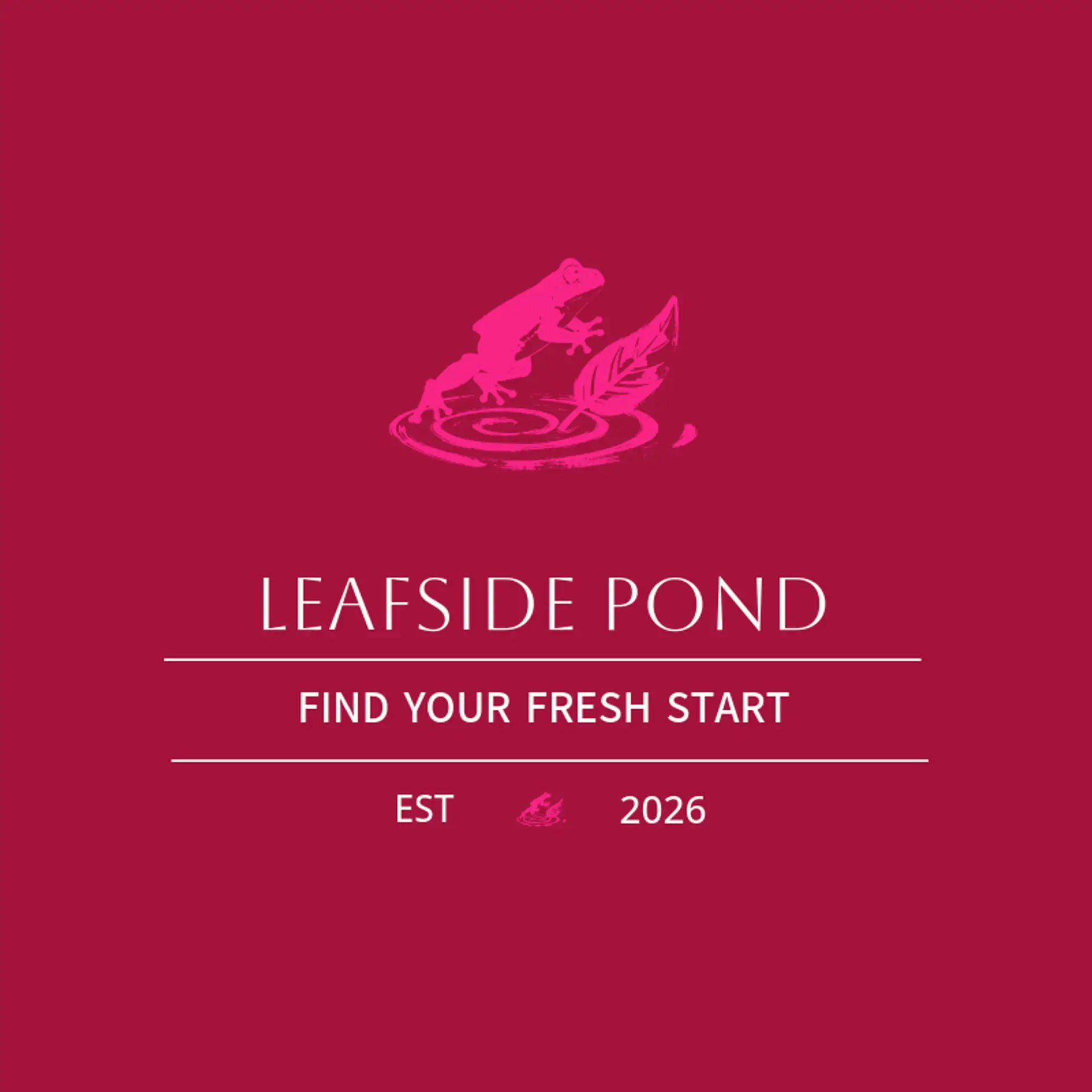 Leafside Pond logo for frog