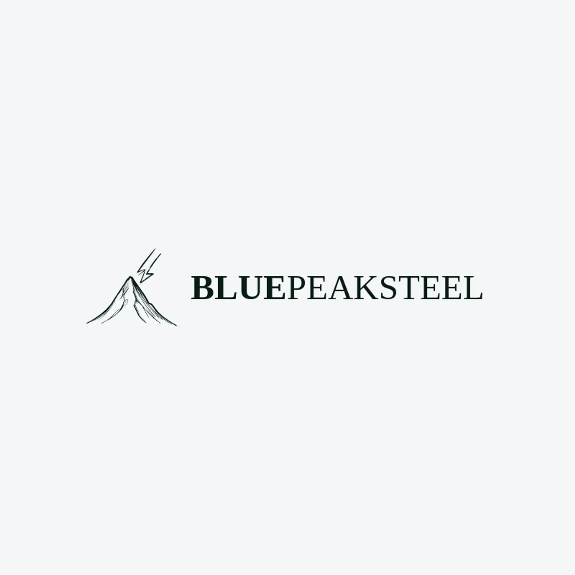 Blue Peak Steel logo for metal