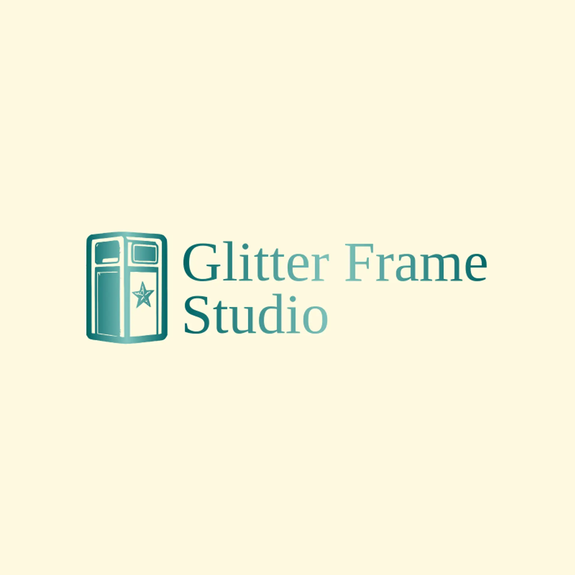 Glitter Frame Studio logo for photo booth