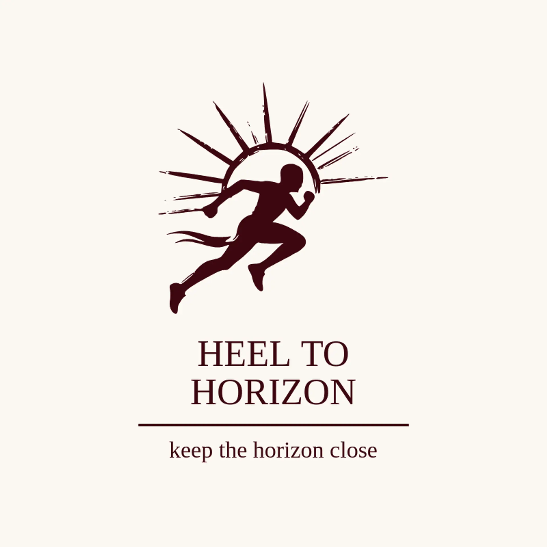 Heel to Horizon logo for runner