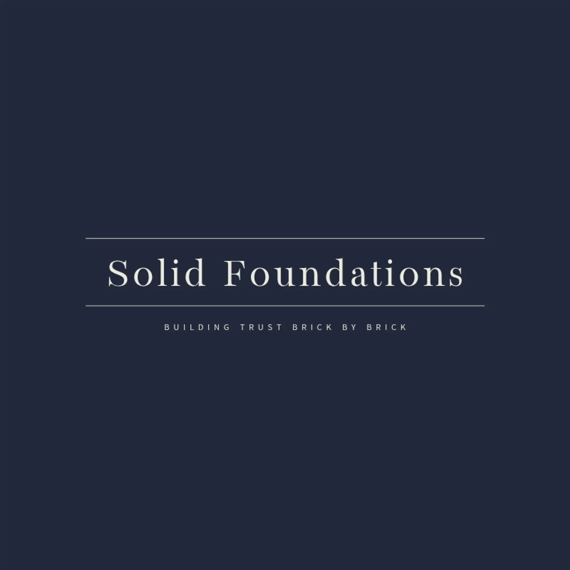 Solid Foundations logo for home construction
