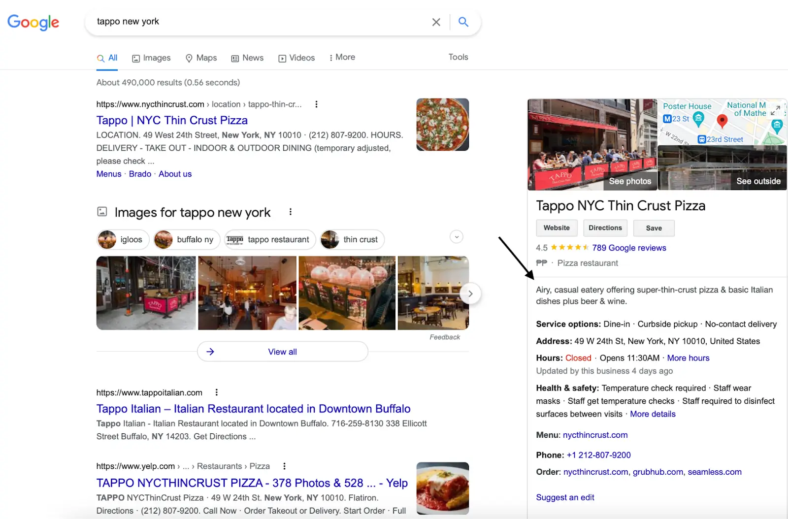 Tappo NYC features a concise description of their services
