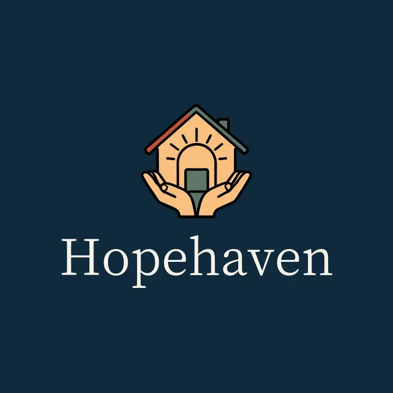 The charity name HopeHaven as a branded logo with a color icon