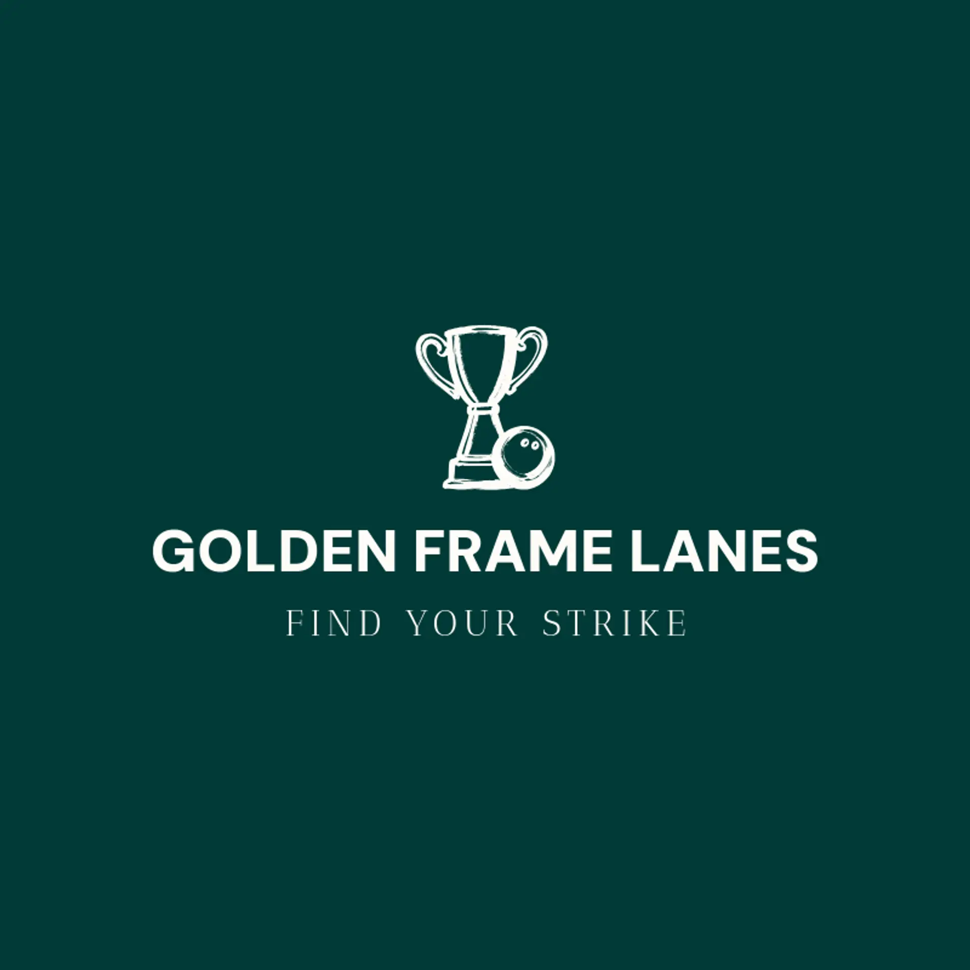 Golden Frame Lanes logo for bowling