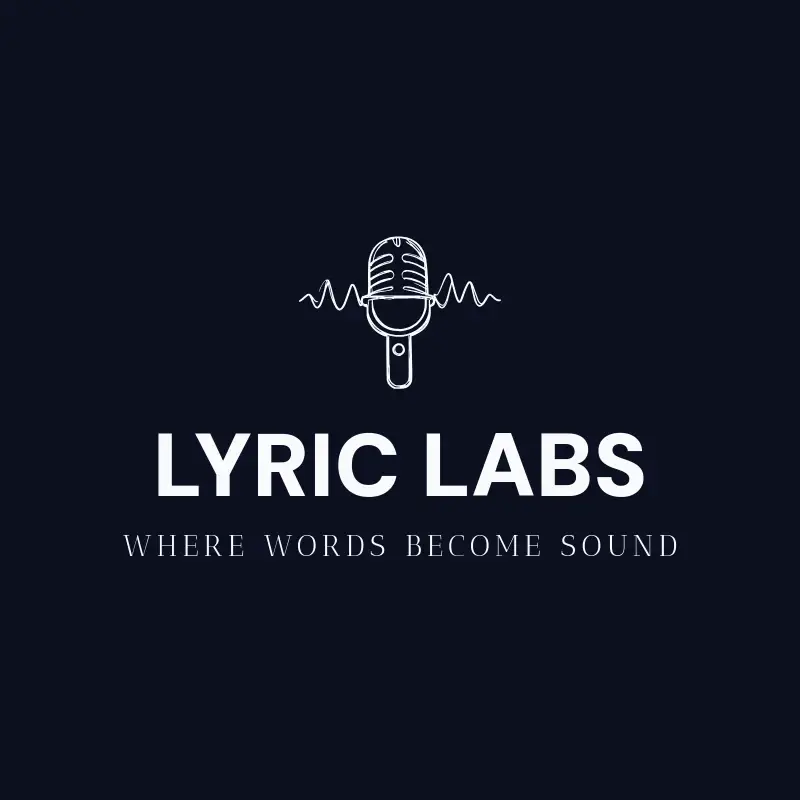The music brand name Lyric Labs as a branded logo with a single color icon