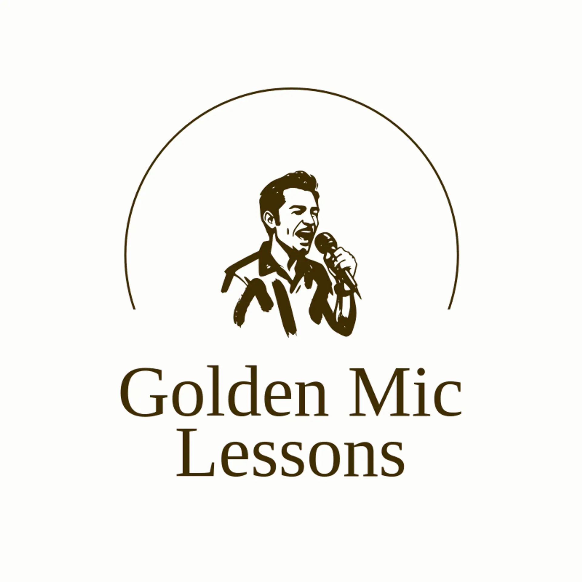Golden Mic Lessons logo for singing