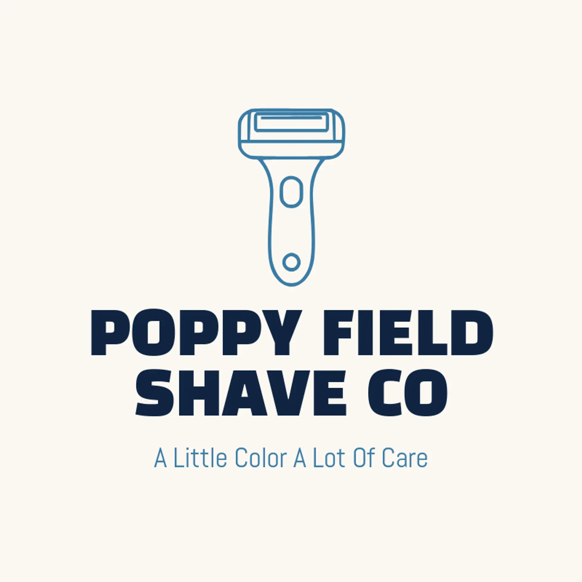 Poppy Field Shave Co logo for razor