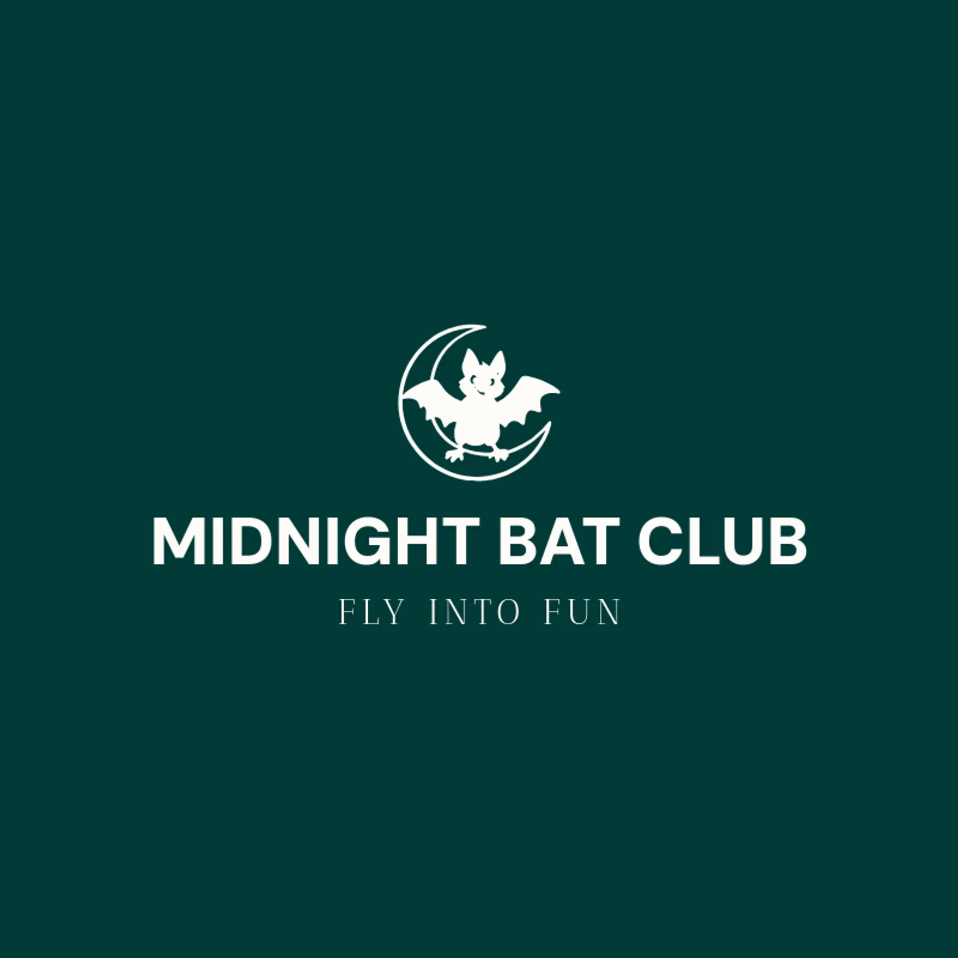 Midnight Bat Club logo for halloween
