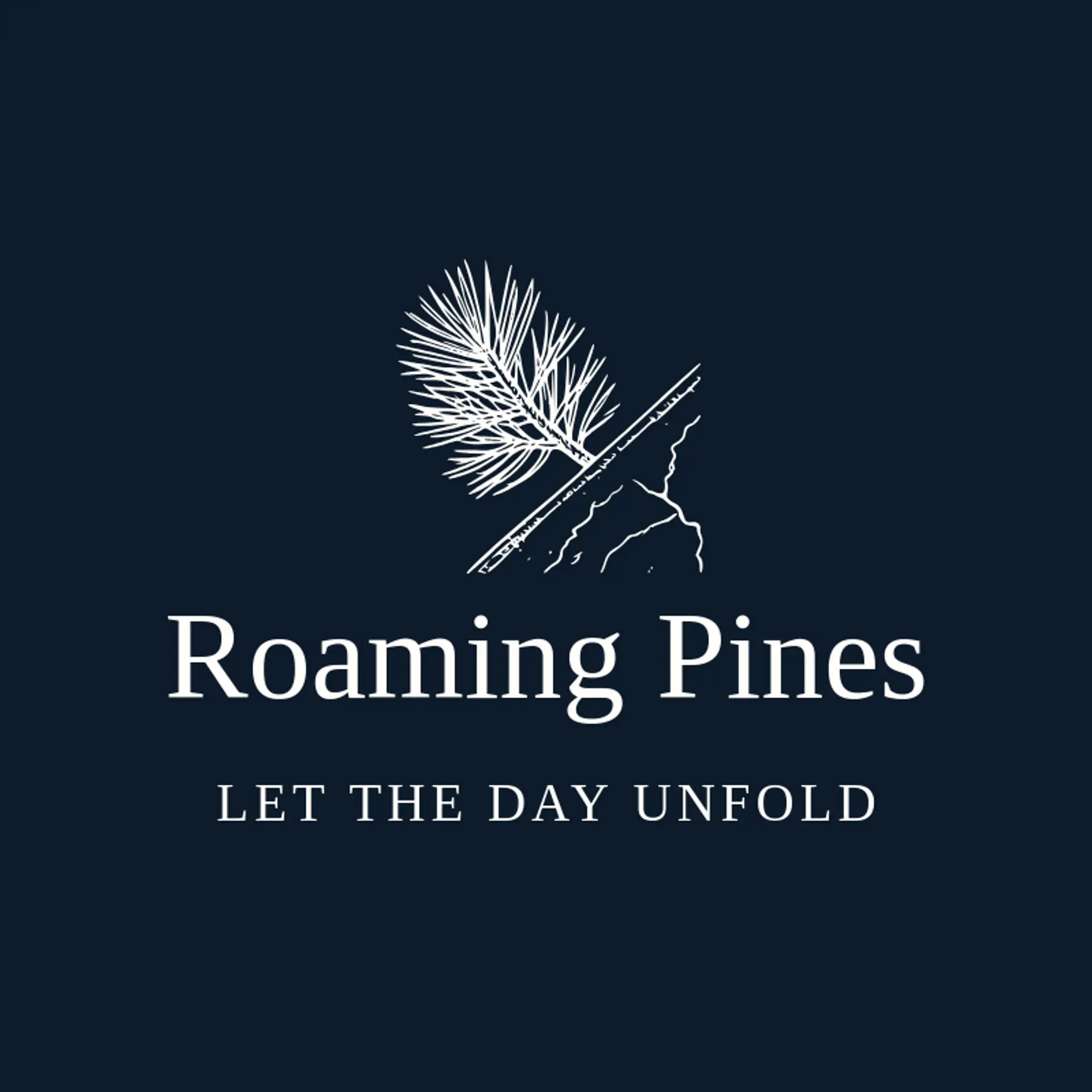 Roaming Pines logo for road trip