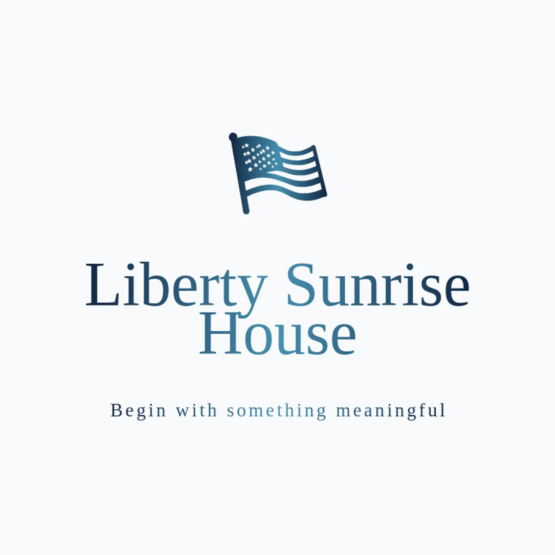 Liberty Sunrise House logo for american flag