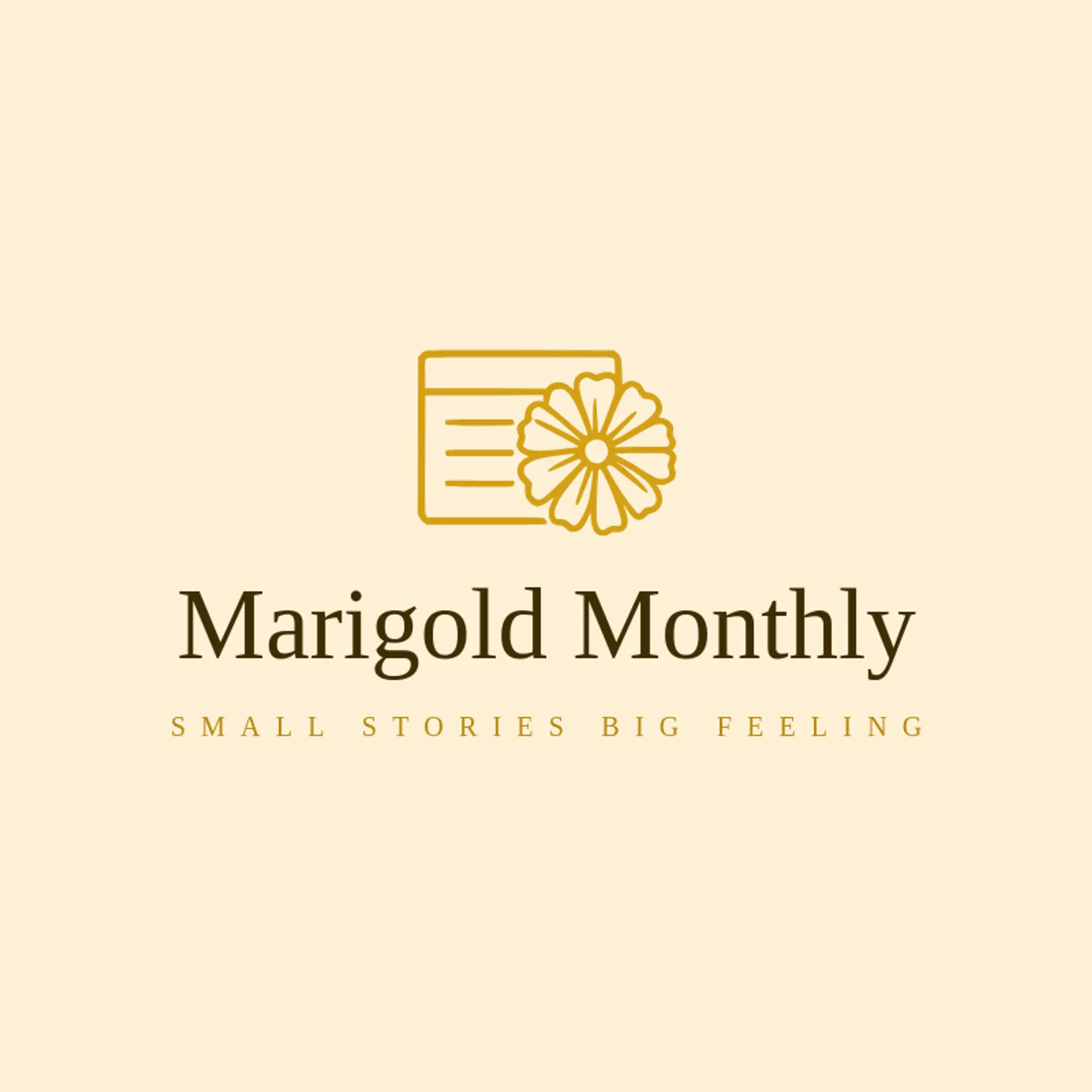 Marigold Monthly logo for magazine
