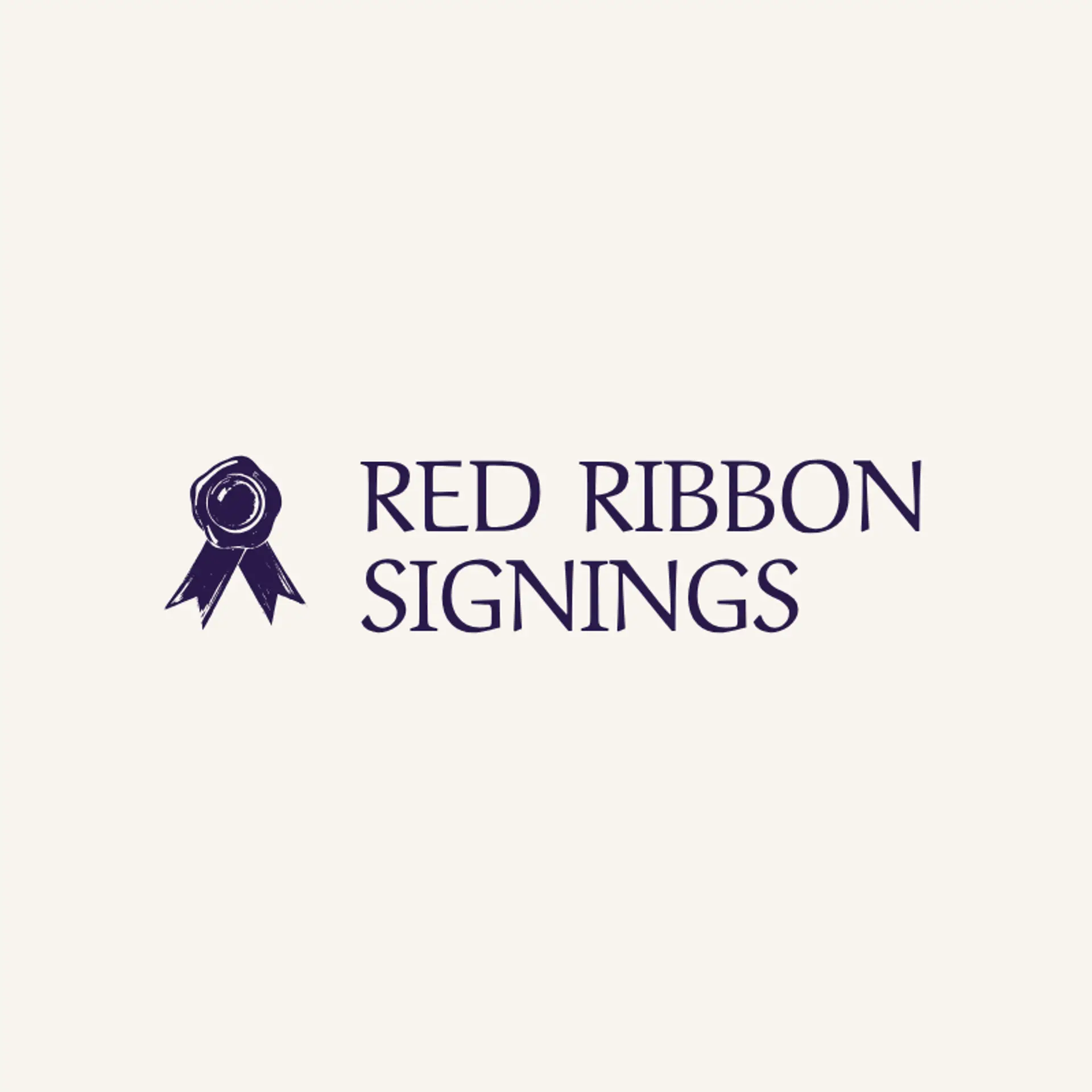 Red Ribbon Signings logo for notary