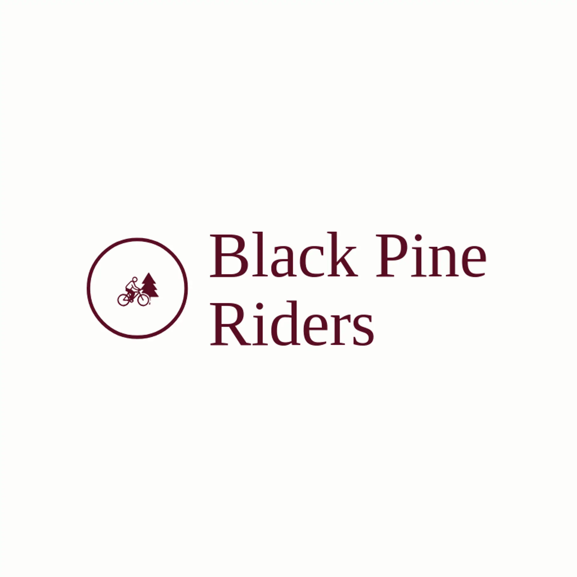 Black Pine Riders logo for rider