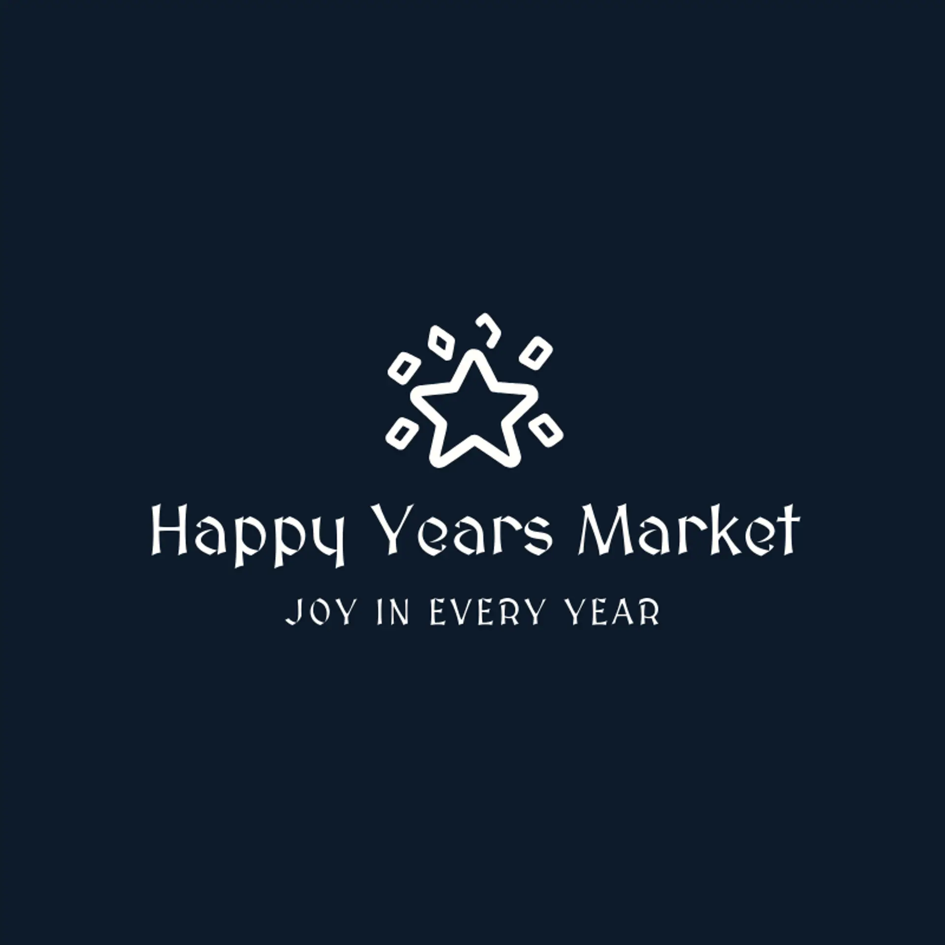 Happy Years Market logo for anniversary