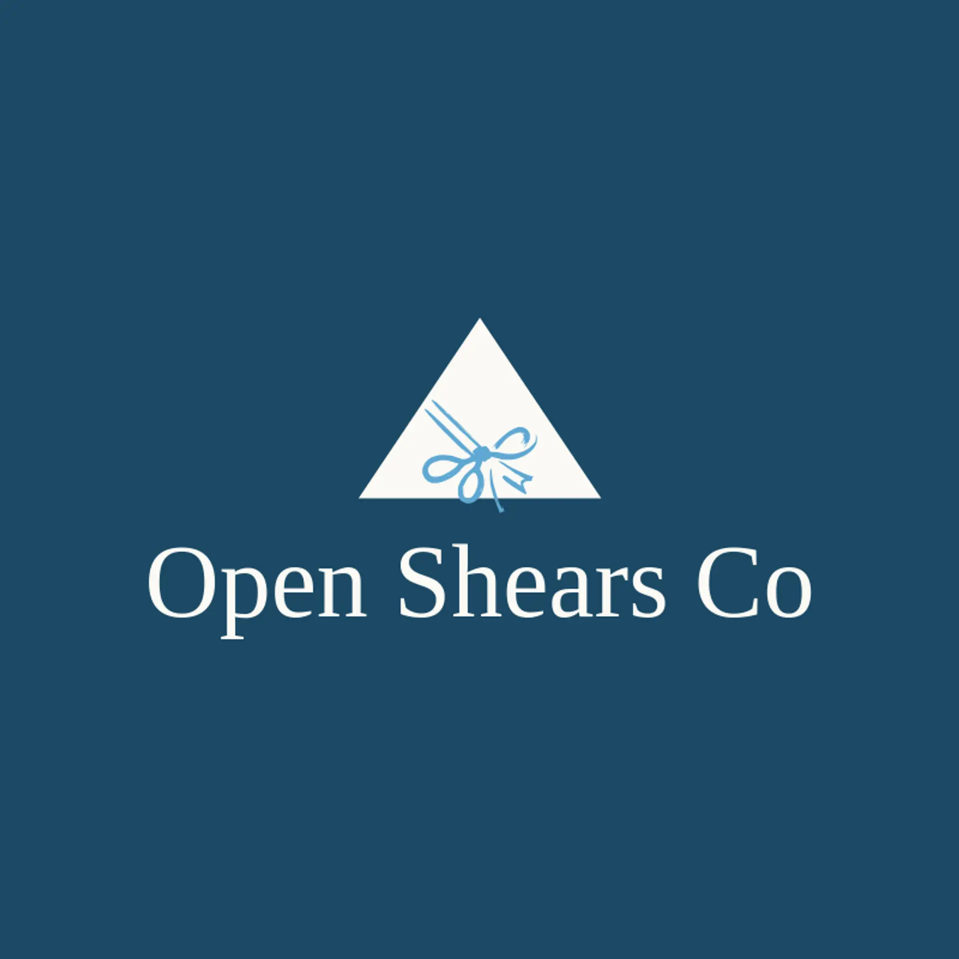 Open Shears Co logo for scissors