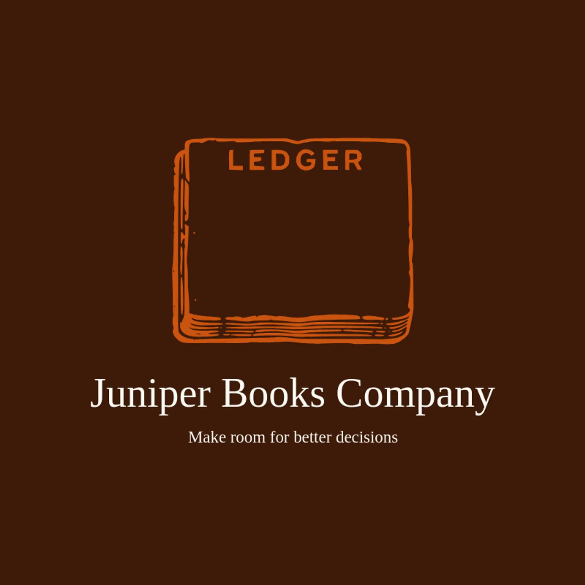 Juniper Books Company logo for ledger