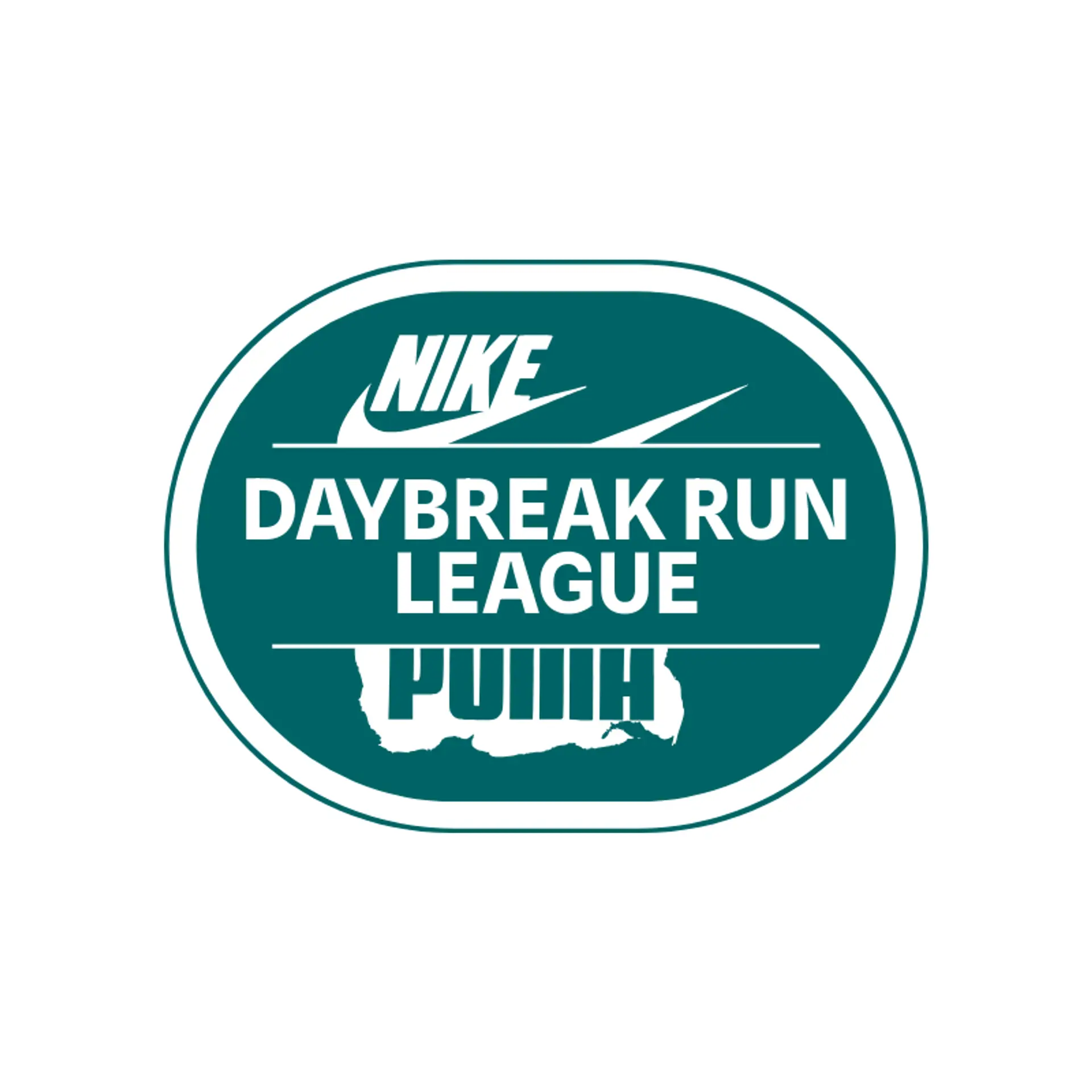 Daybreak Run League logo for swoosh