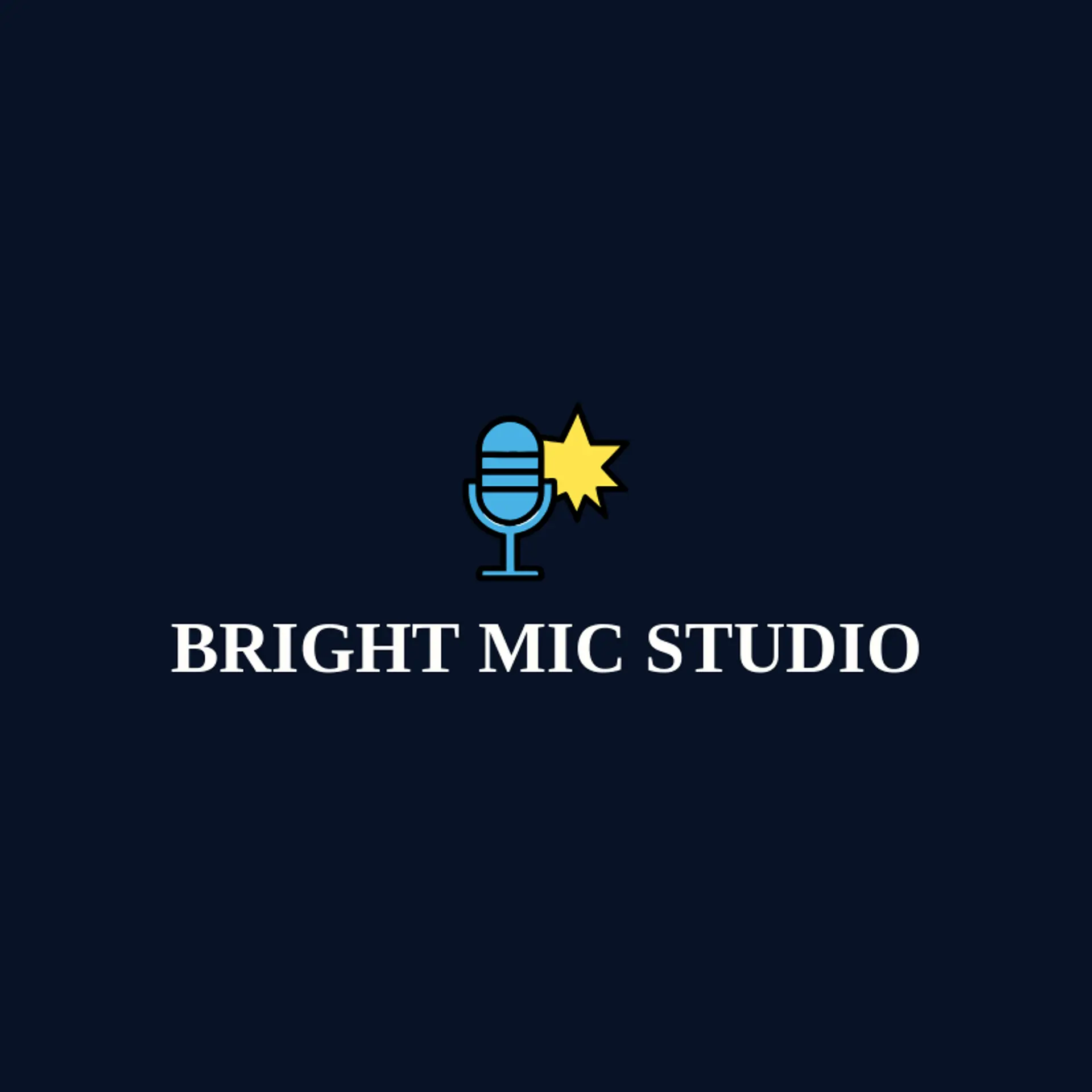 Bright Mic Studio logo for talk show