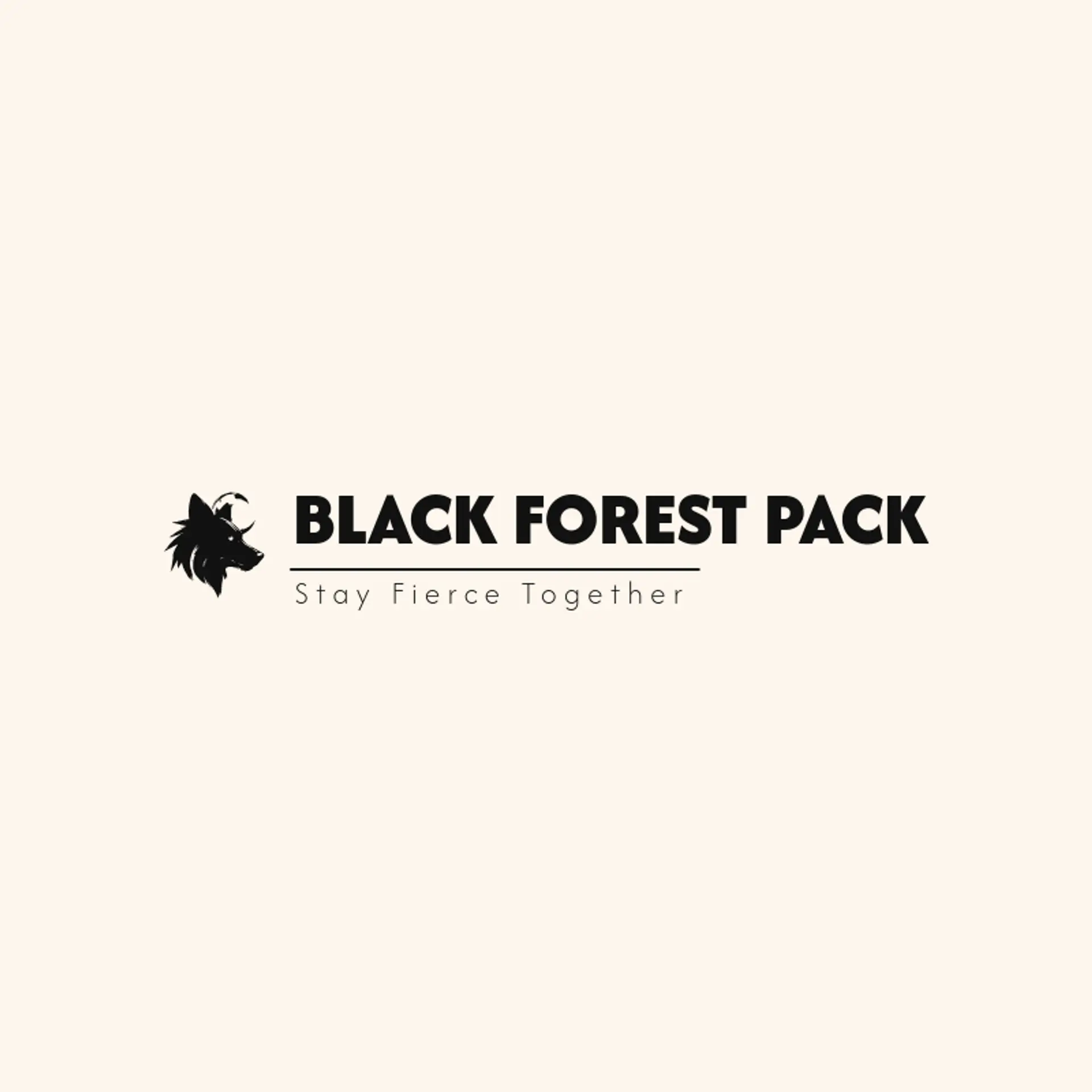 Black Forest Pack logo for wolf