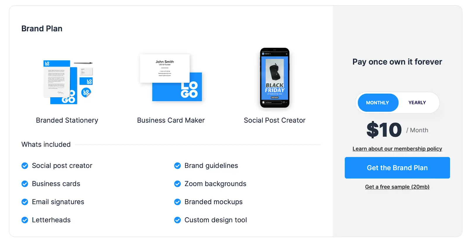 Affordable branding is a click away with the Brand Plan