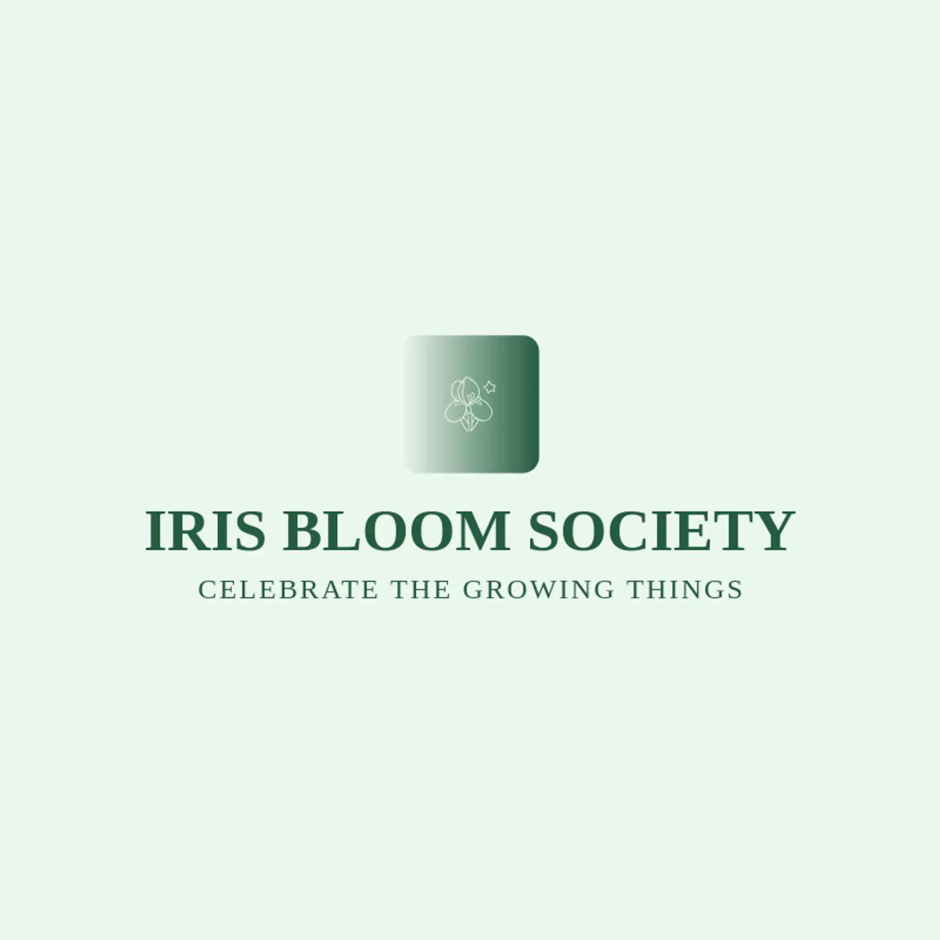 Iris Bloom Society logo for iris