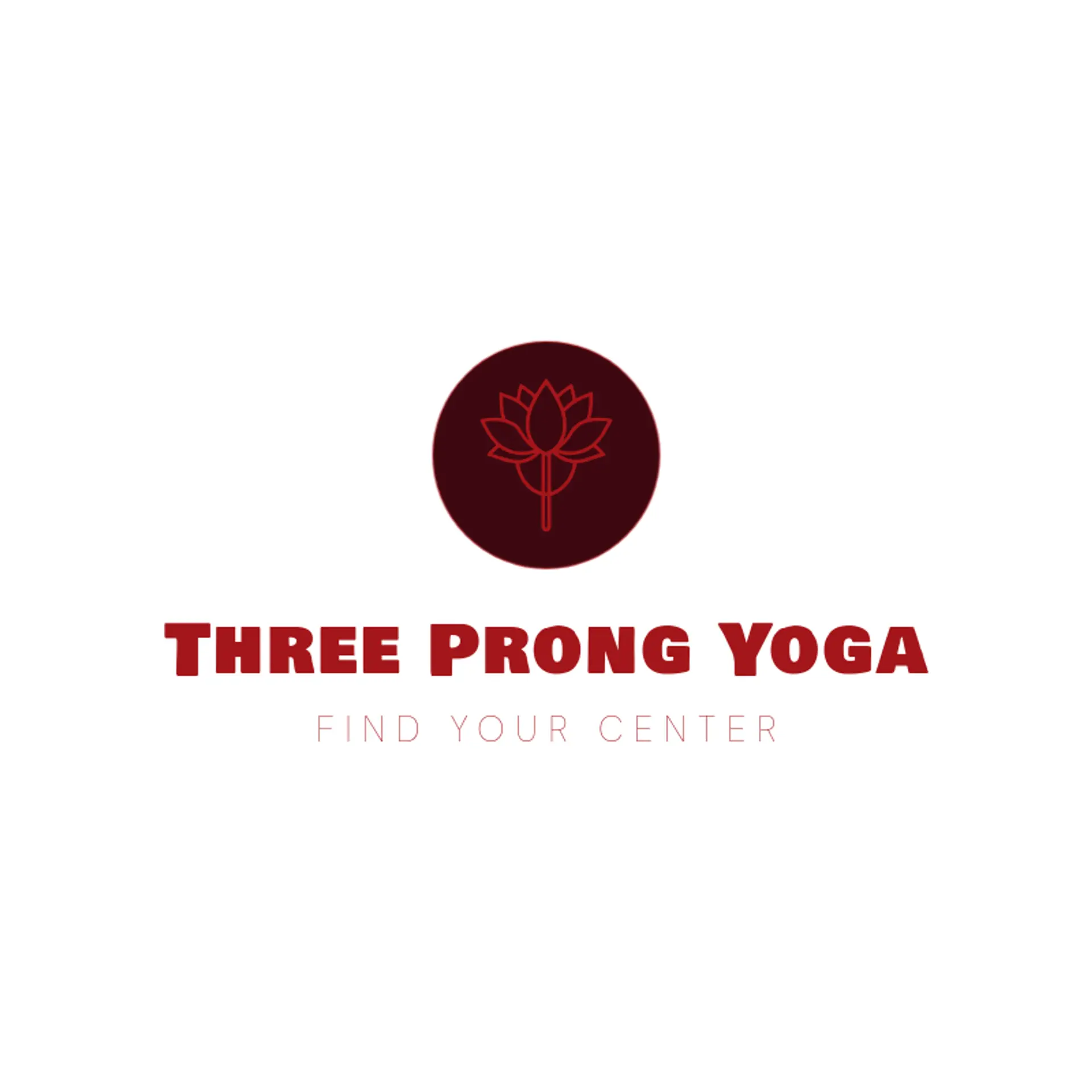 Three Prong Yoga logo for trishul