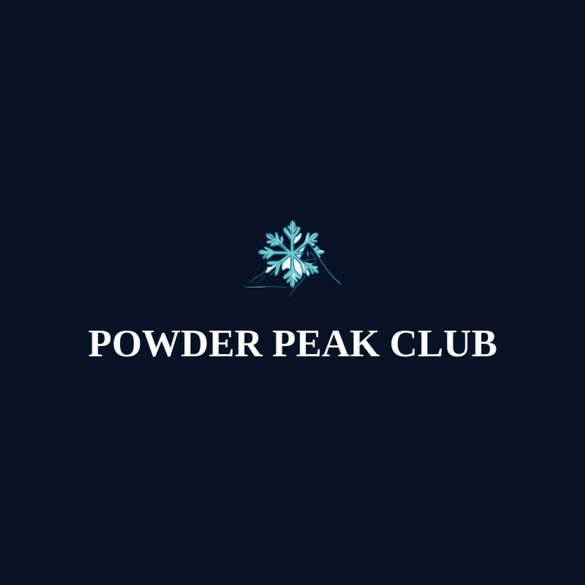 Powder Peak Club logo for snow