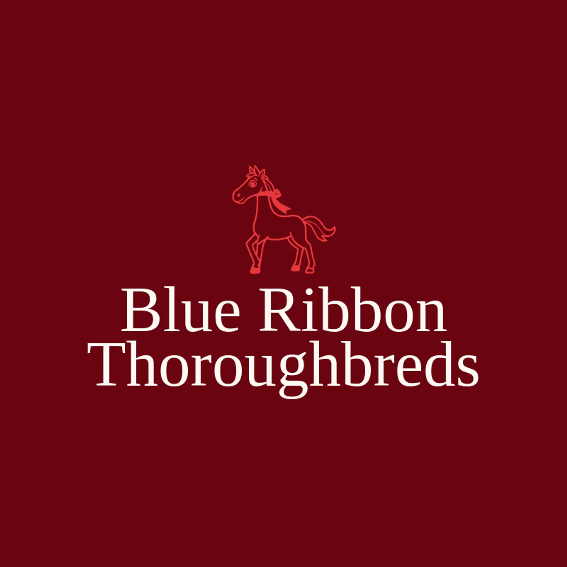 Blue Ribbon Thoroughbreds logo for derby